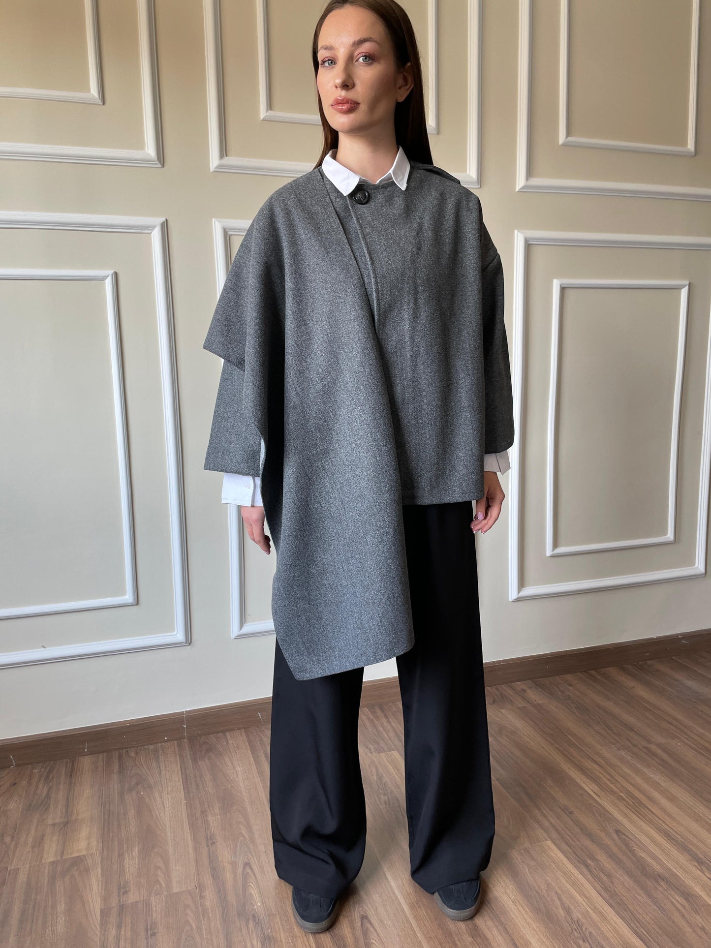Scarf Jacket In Gray
