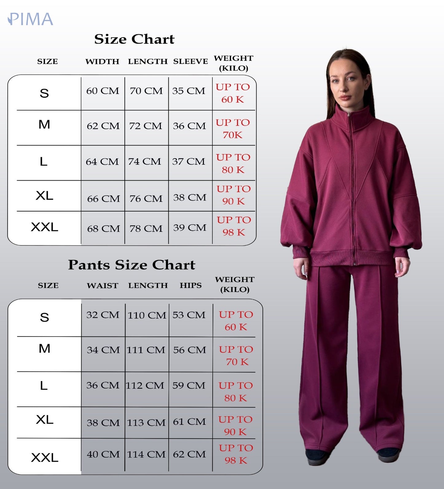 Soft Bomber Jacket Set In Burgundy