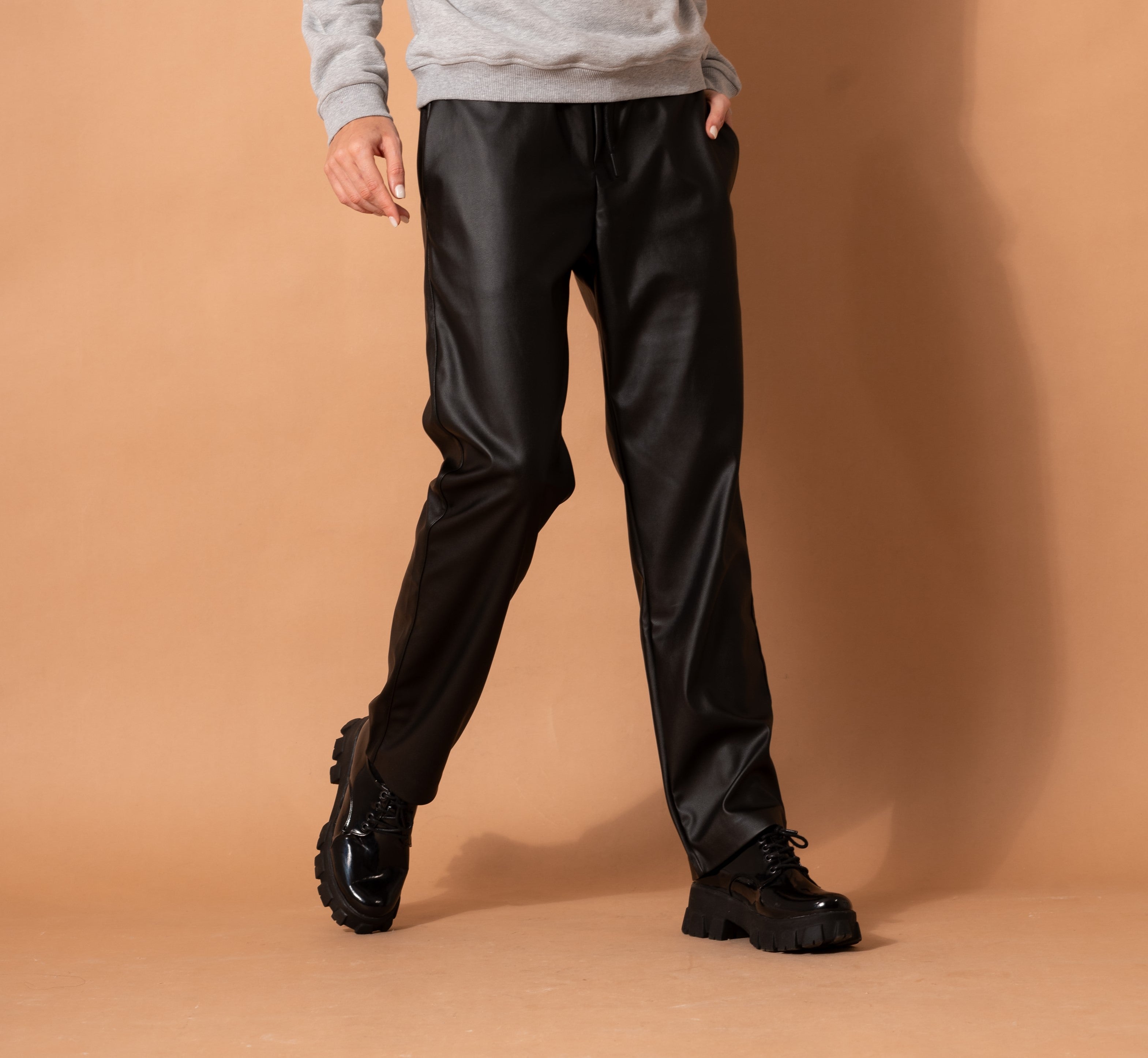 Faux-Leather Pants