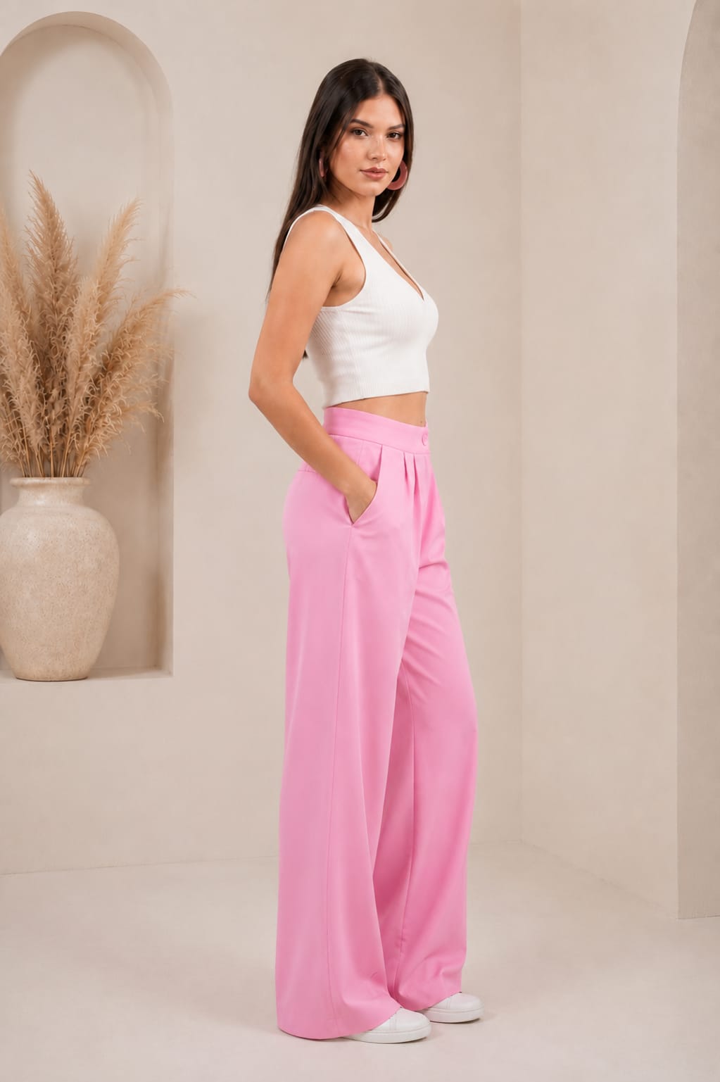 High Waist Wide Leg Pants