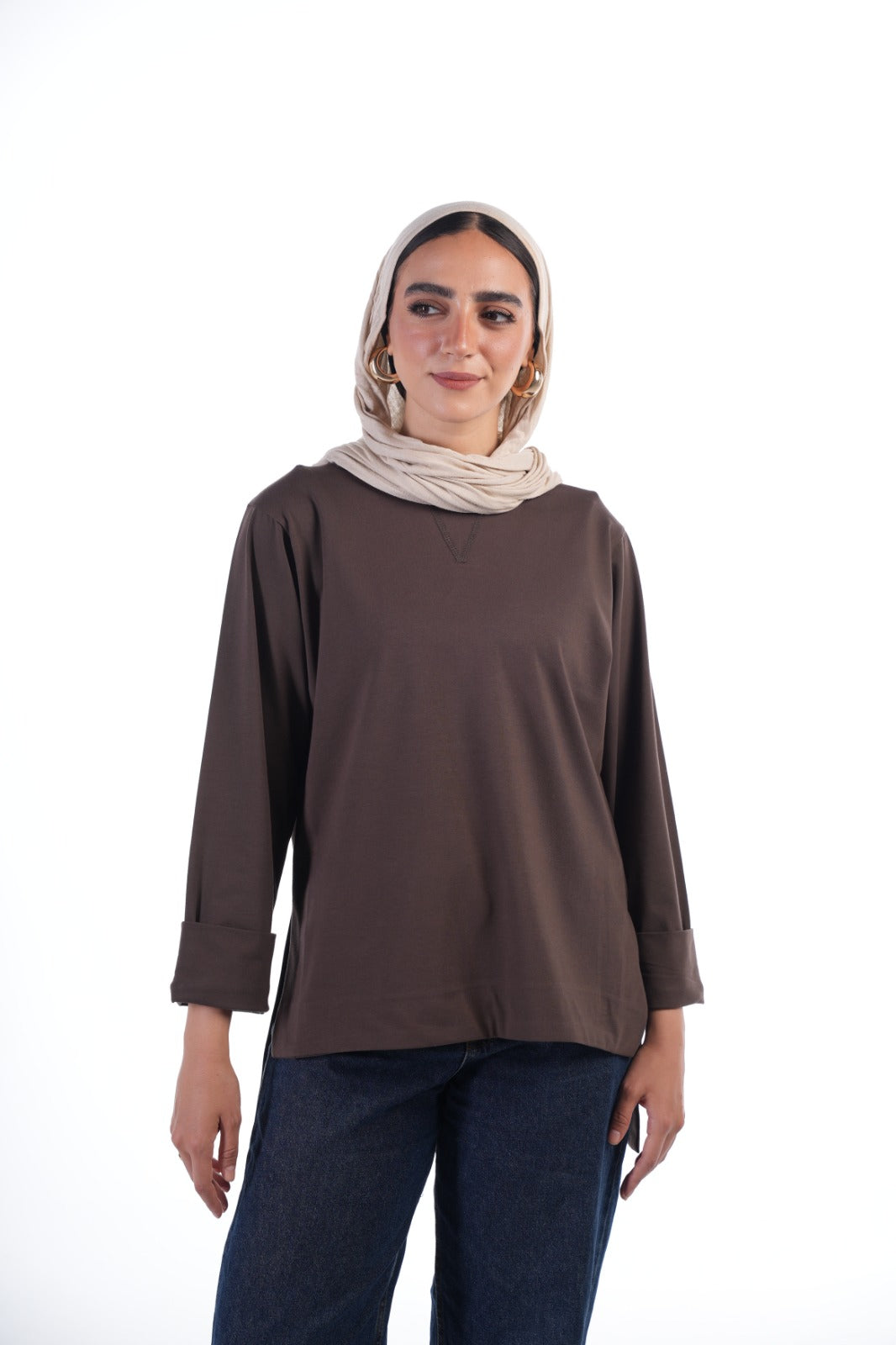 Folded Sleeves T-Shirt
