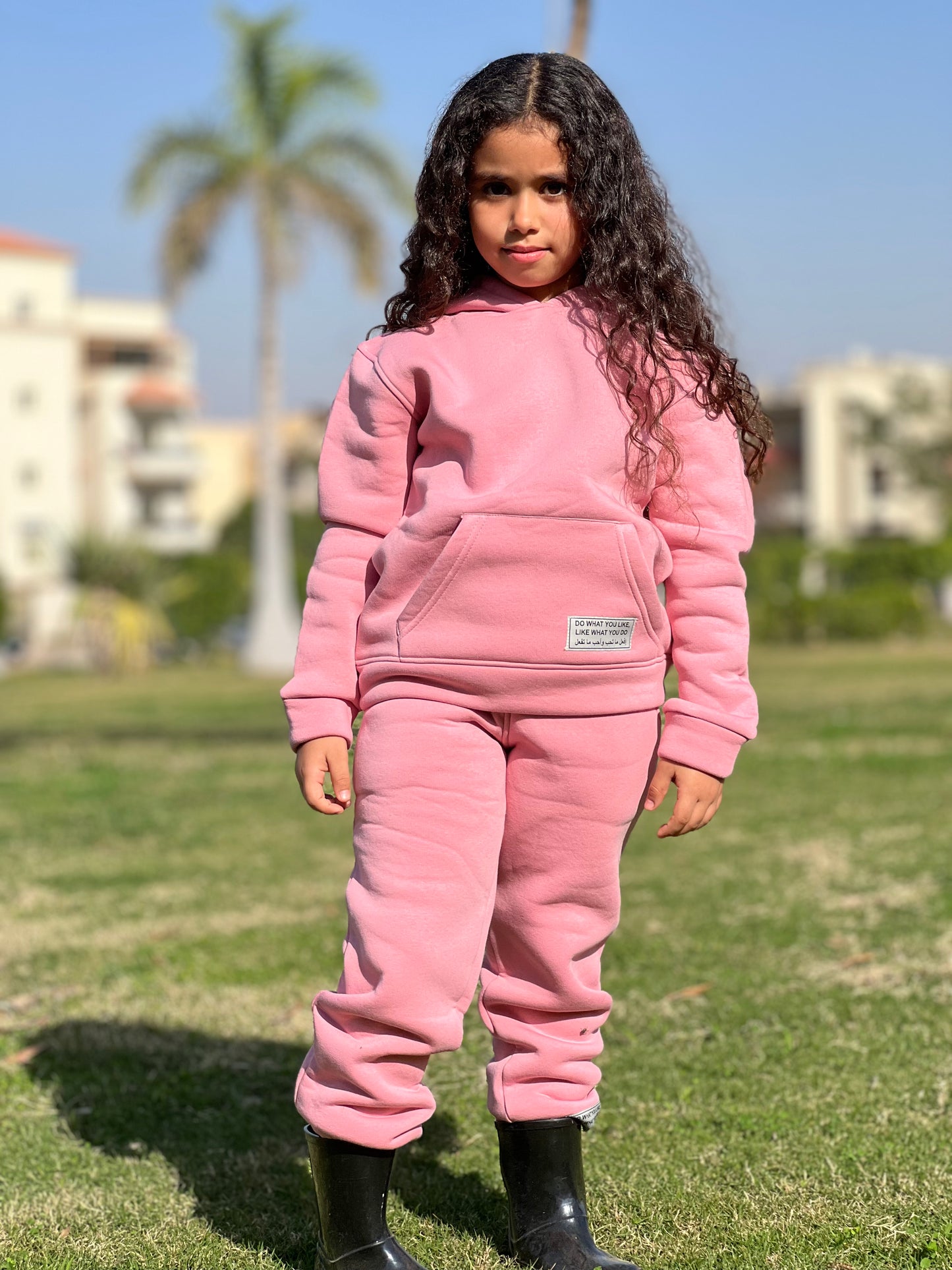 Melton Hoodie Set In Cashmere
