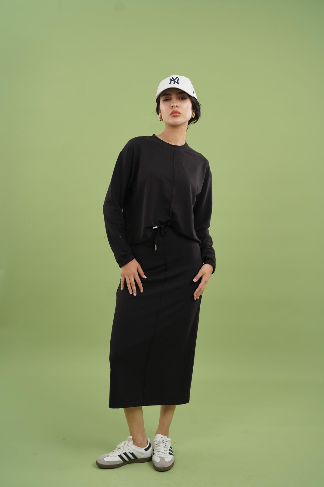 Pencil Skirt Set In Black