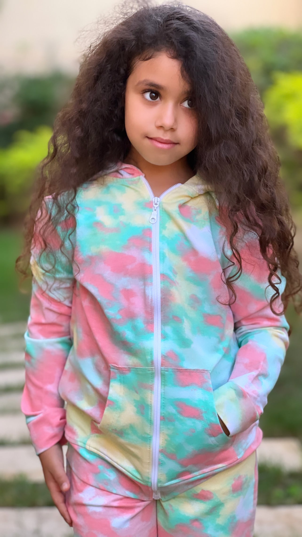 Tie Dye Sweater Set For Kids