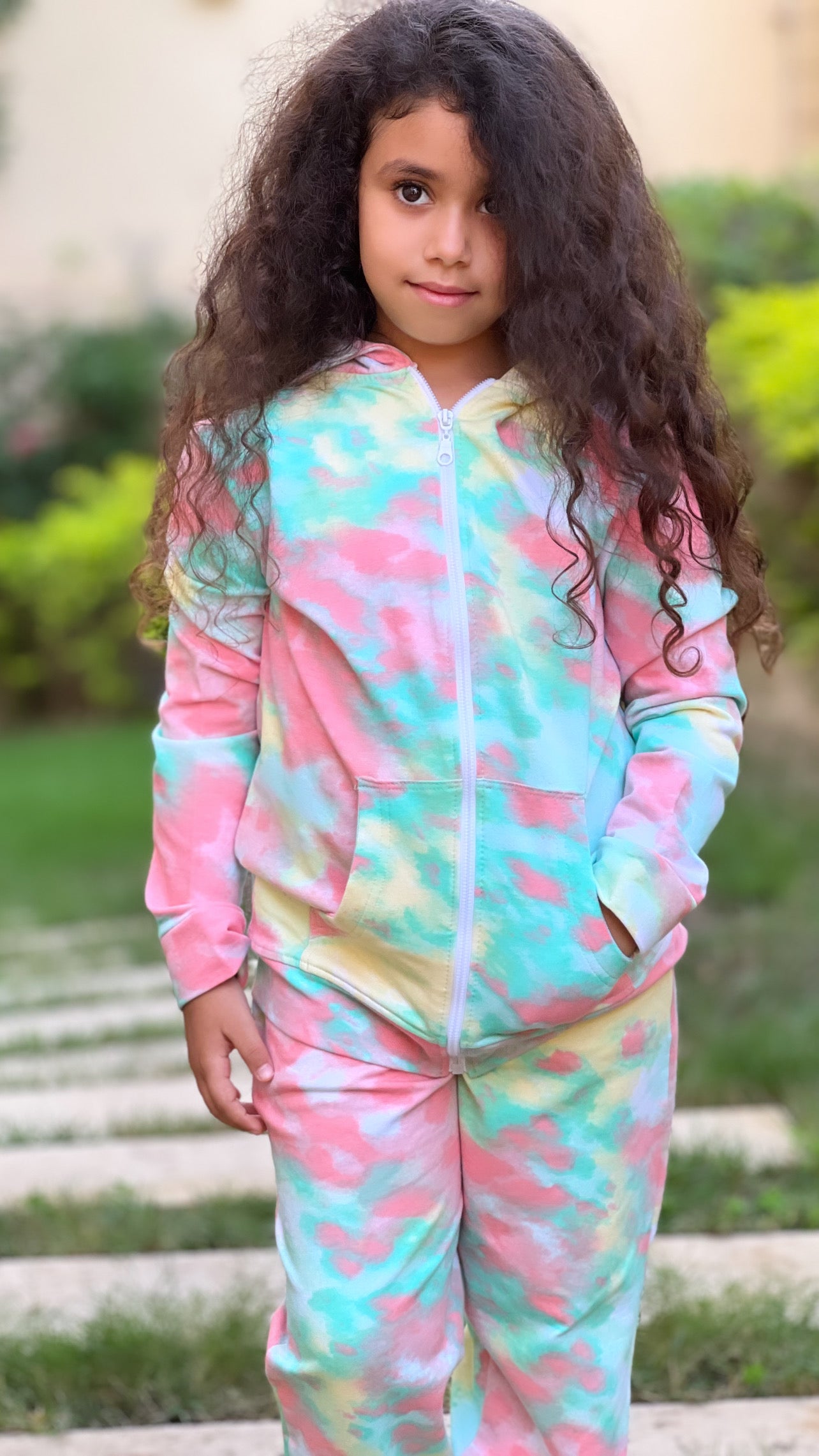 Tie Dye Sweater Set For Kids