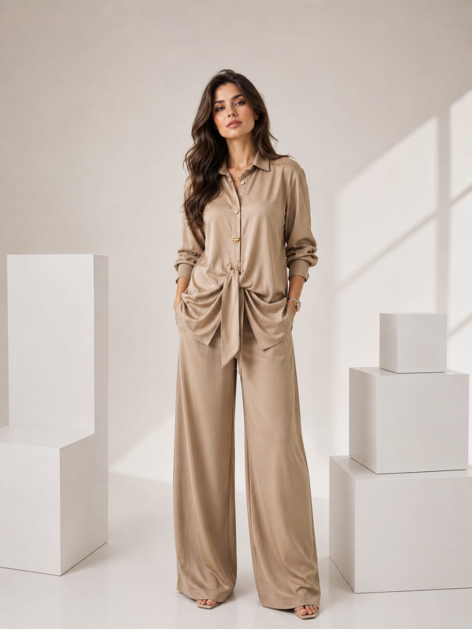 Knotted Shirt Set