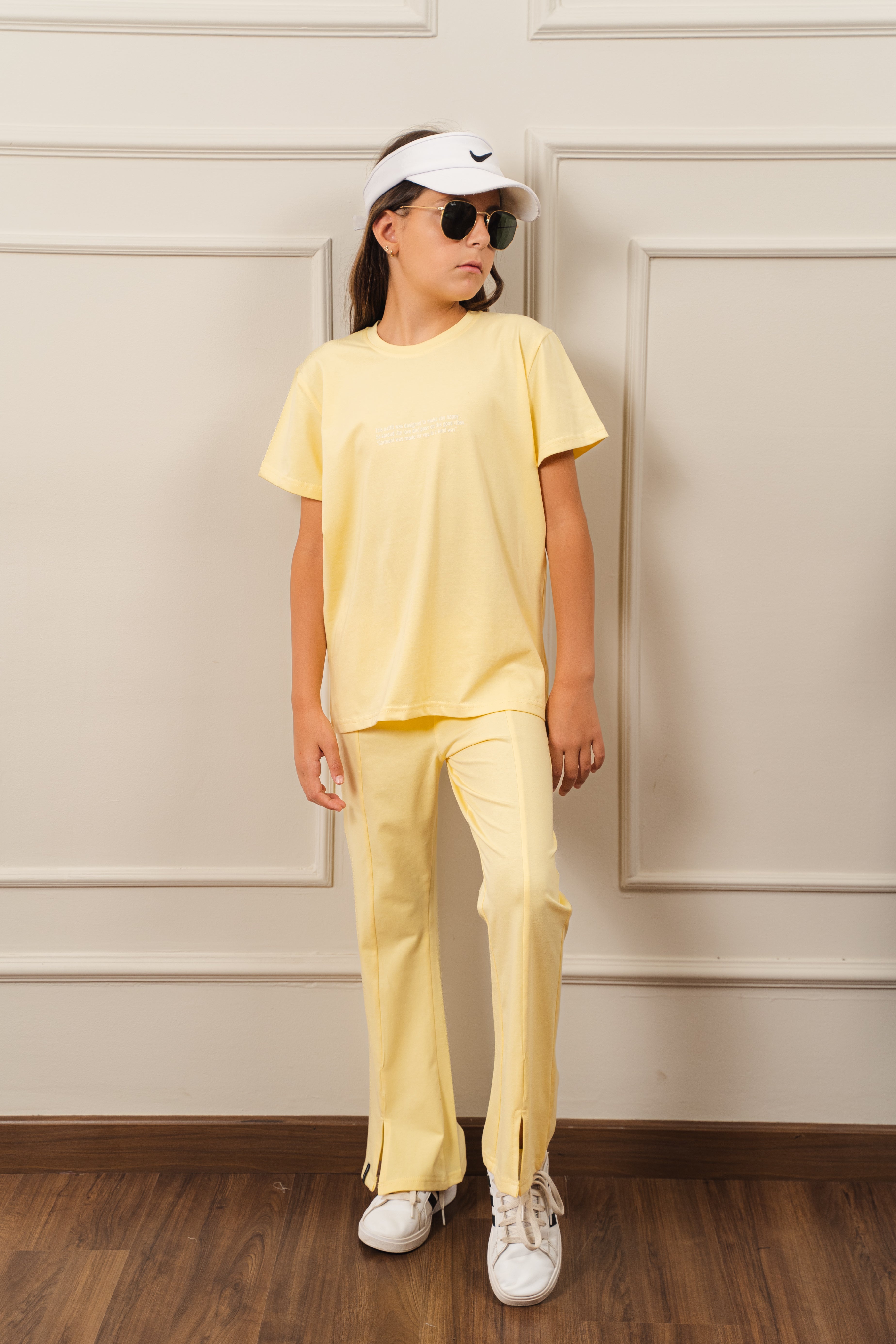 Girls Split Hem Flare Set