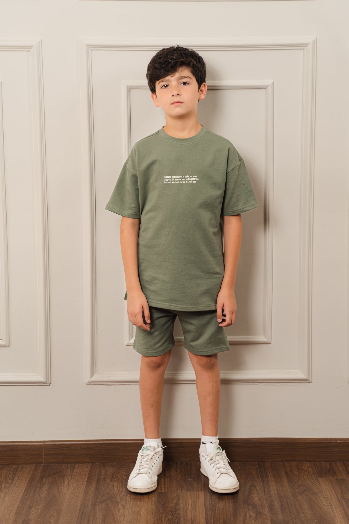 Kids Everyday Shorts Set l Olive