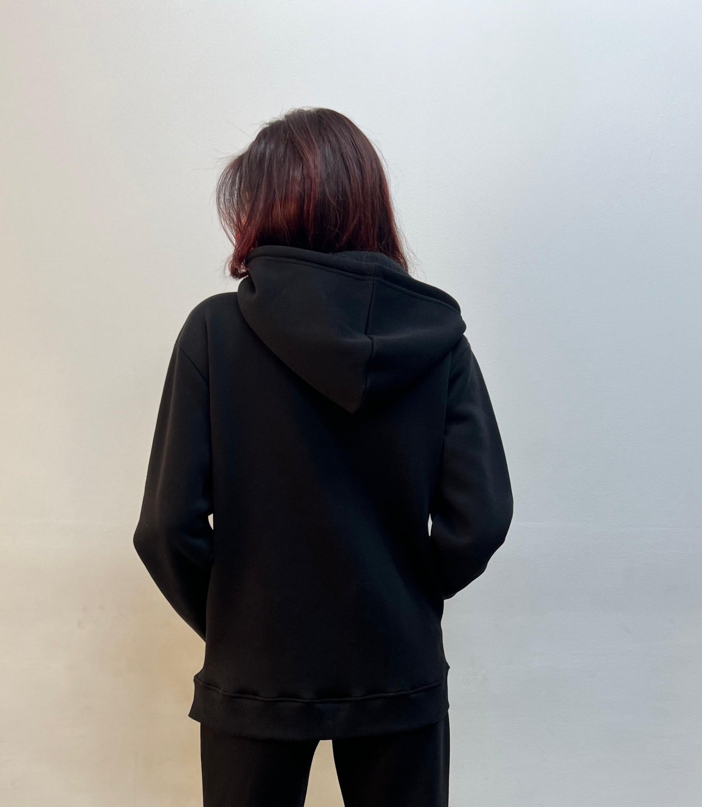 Melton Hooded Jacket In Black