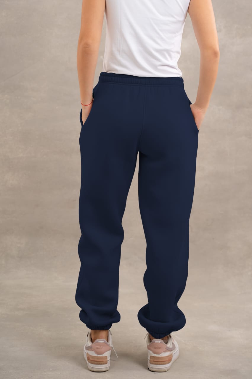 Elastic Waist Joggers In Navy