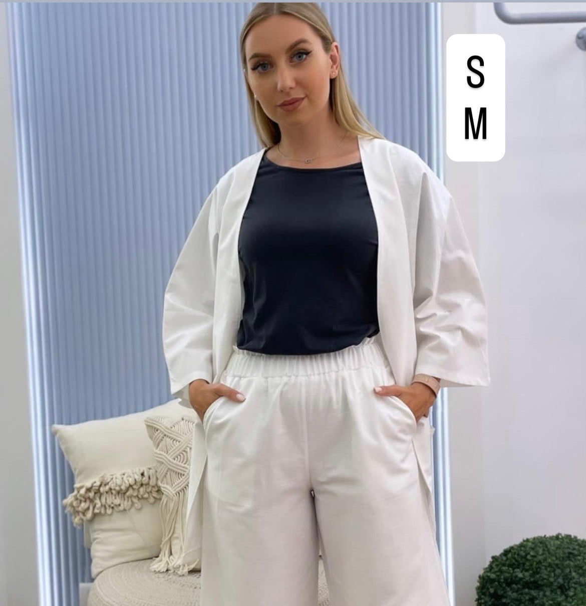 Linen Kimono In White