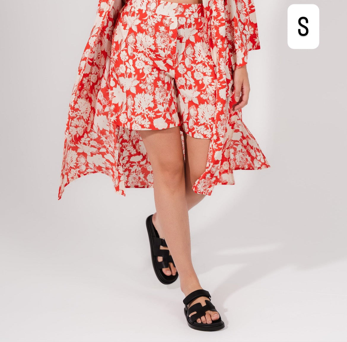 Printed Summer Short| Red