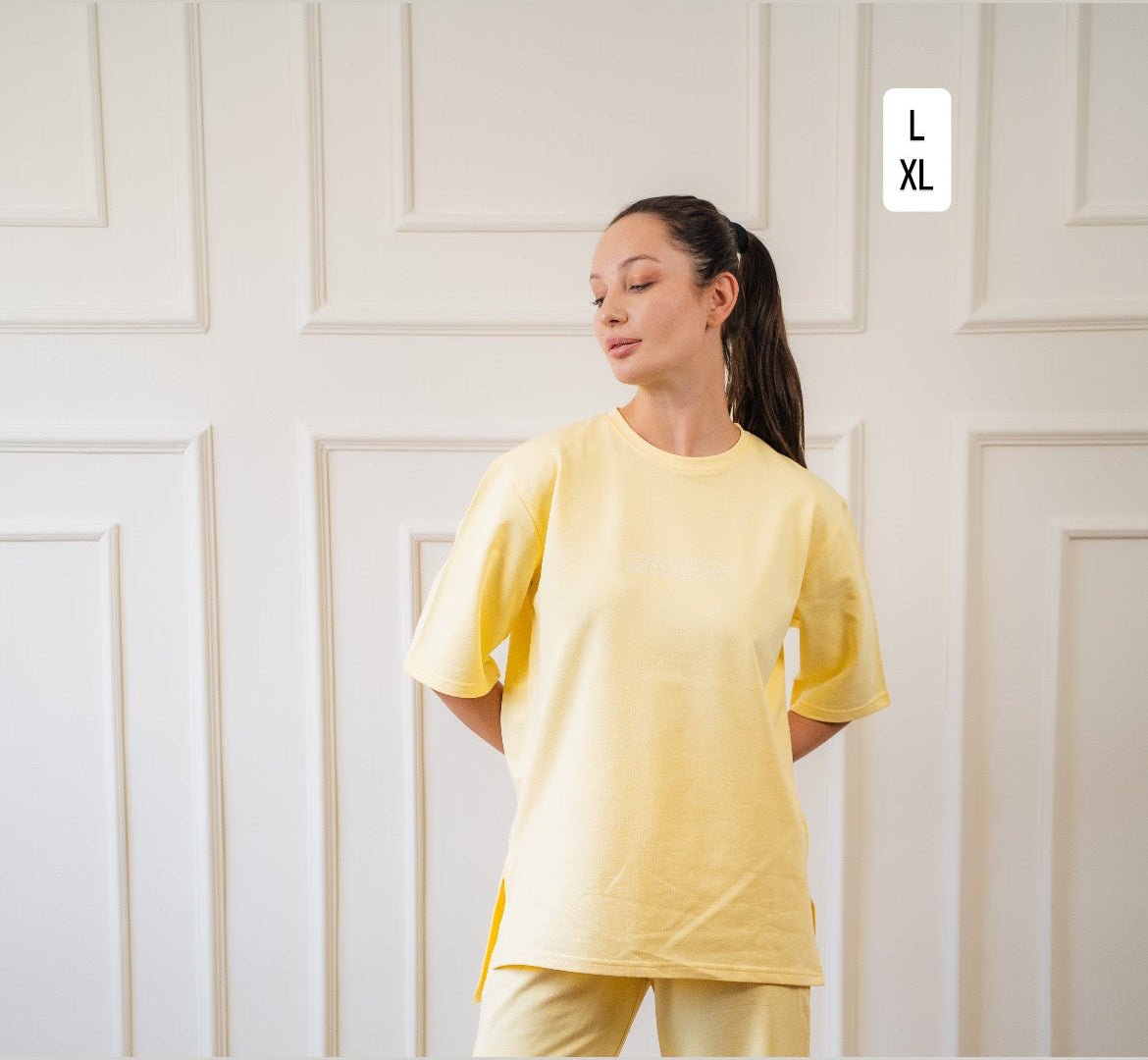 Cotton Everyday T-Shirt In Yellow