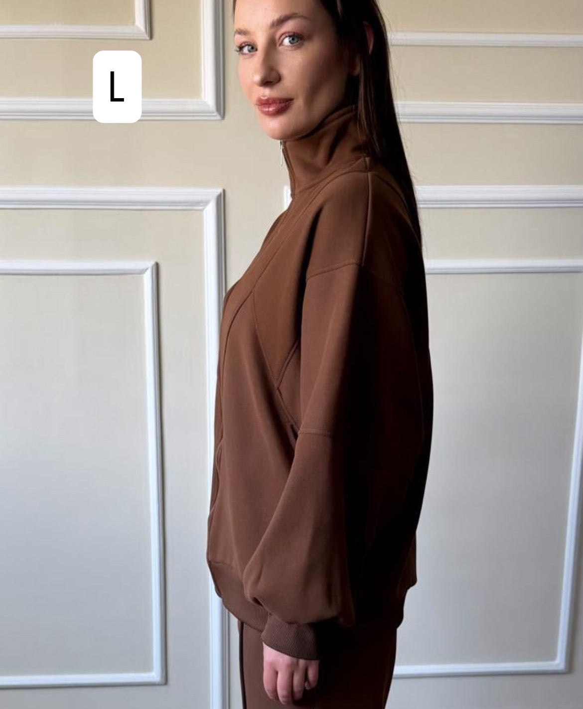 Soft Bomber Hooded Jacket In Light Brown