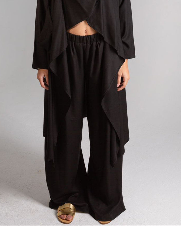 Wrap It Up Kimono Pants In Black