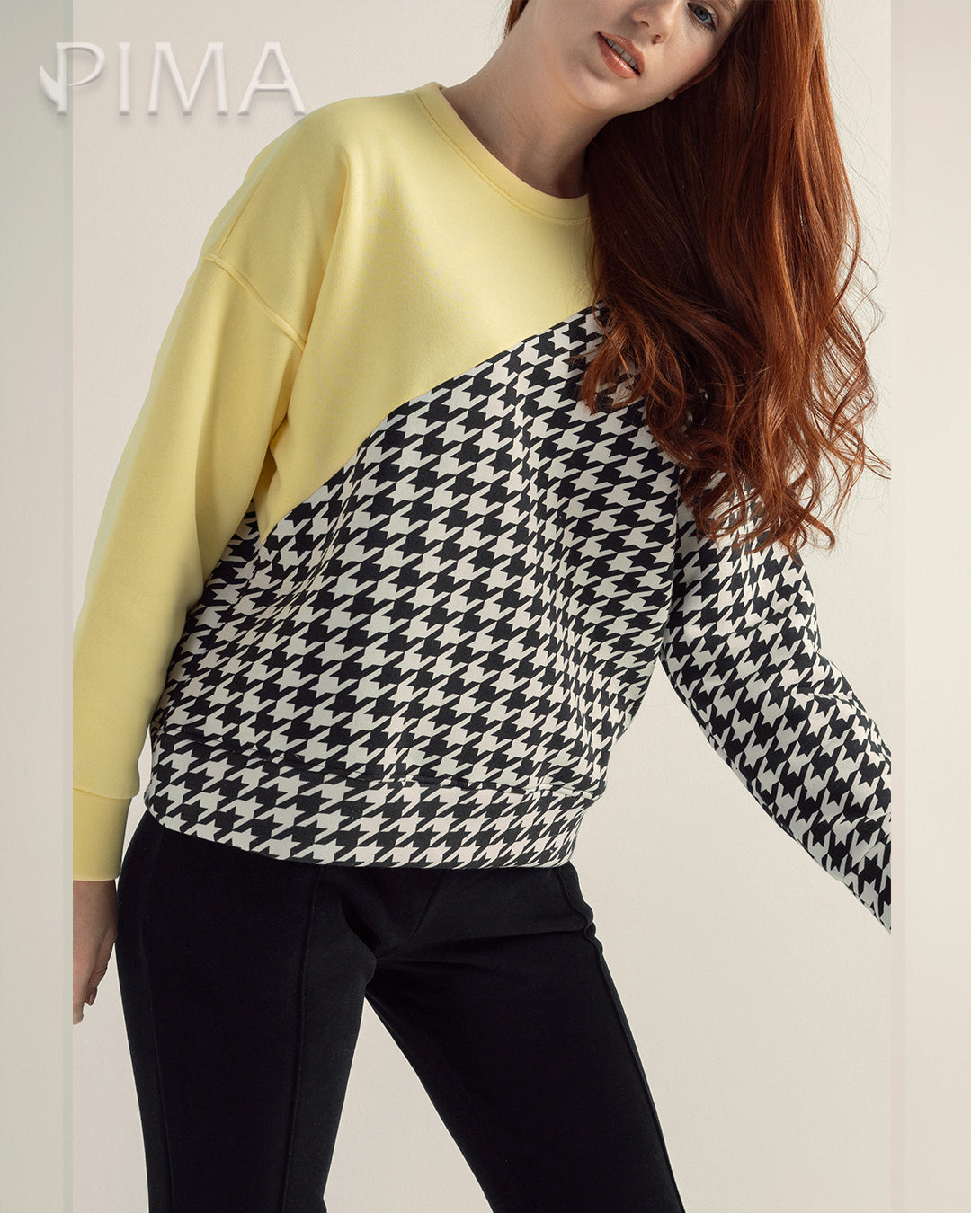 Split yellow Sweater