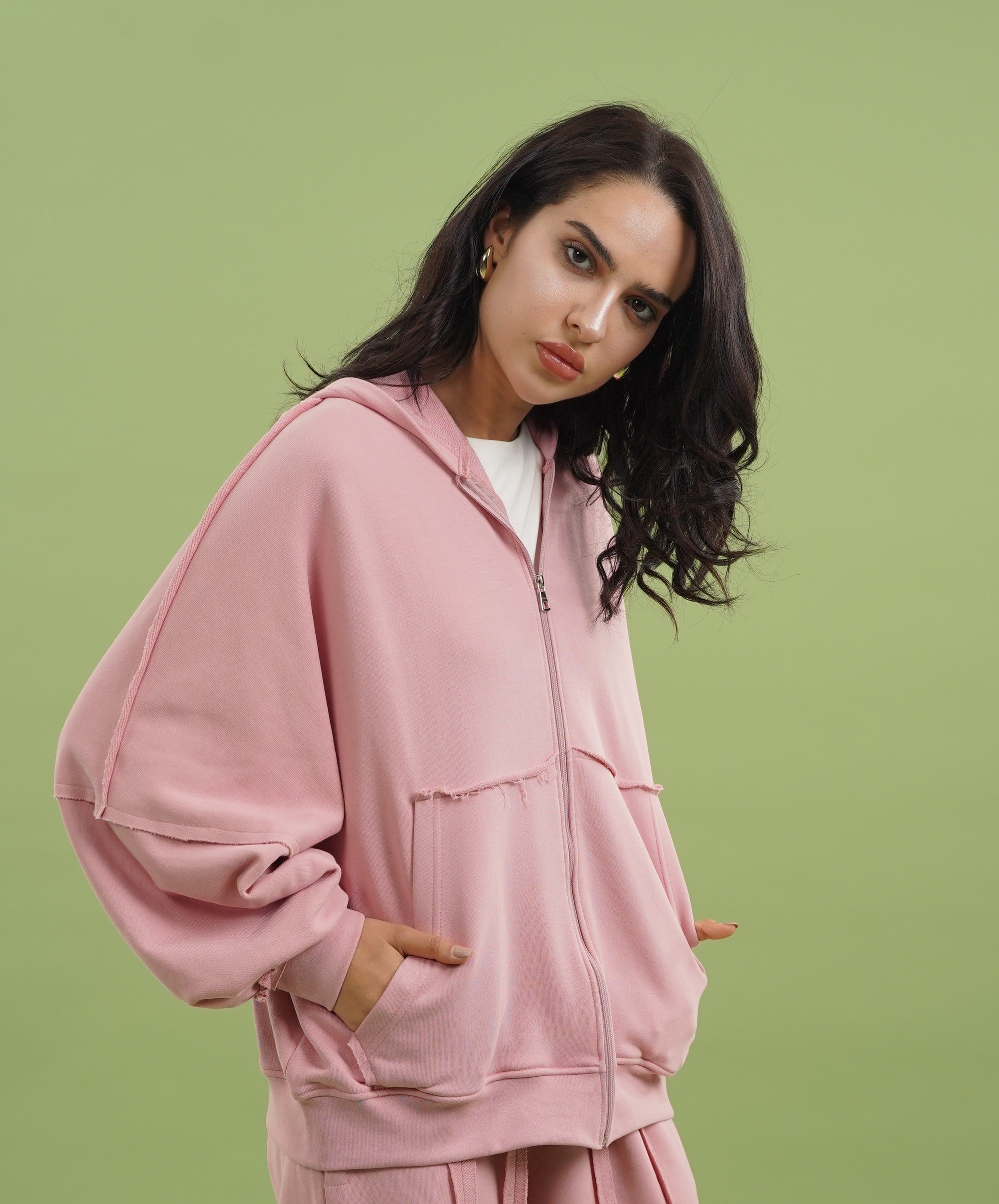 Raw Edge Jacket In Cashmere