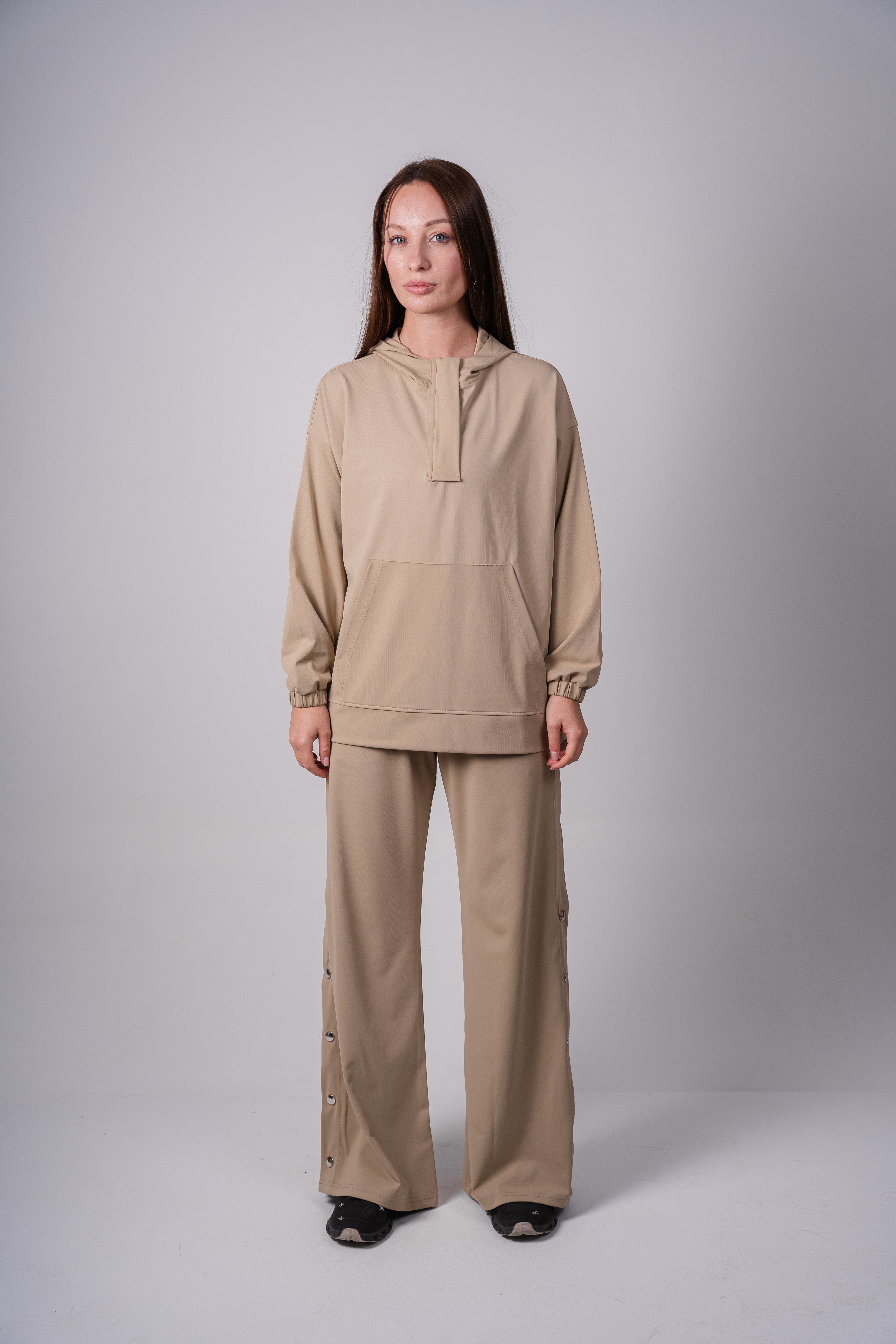 Wide Leg Side Buttons Set