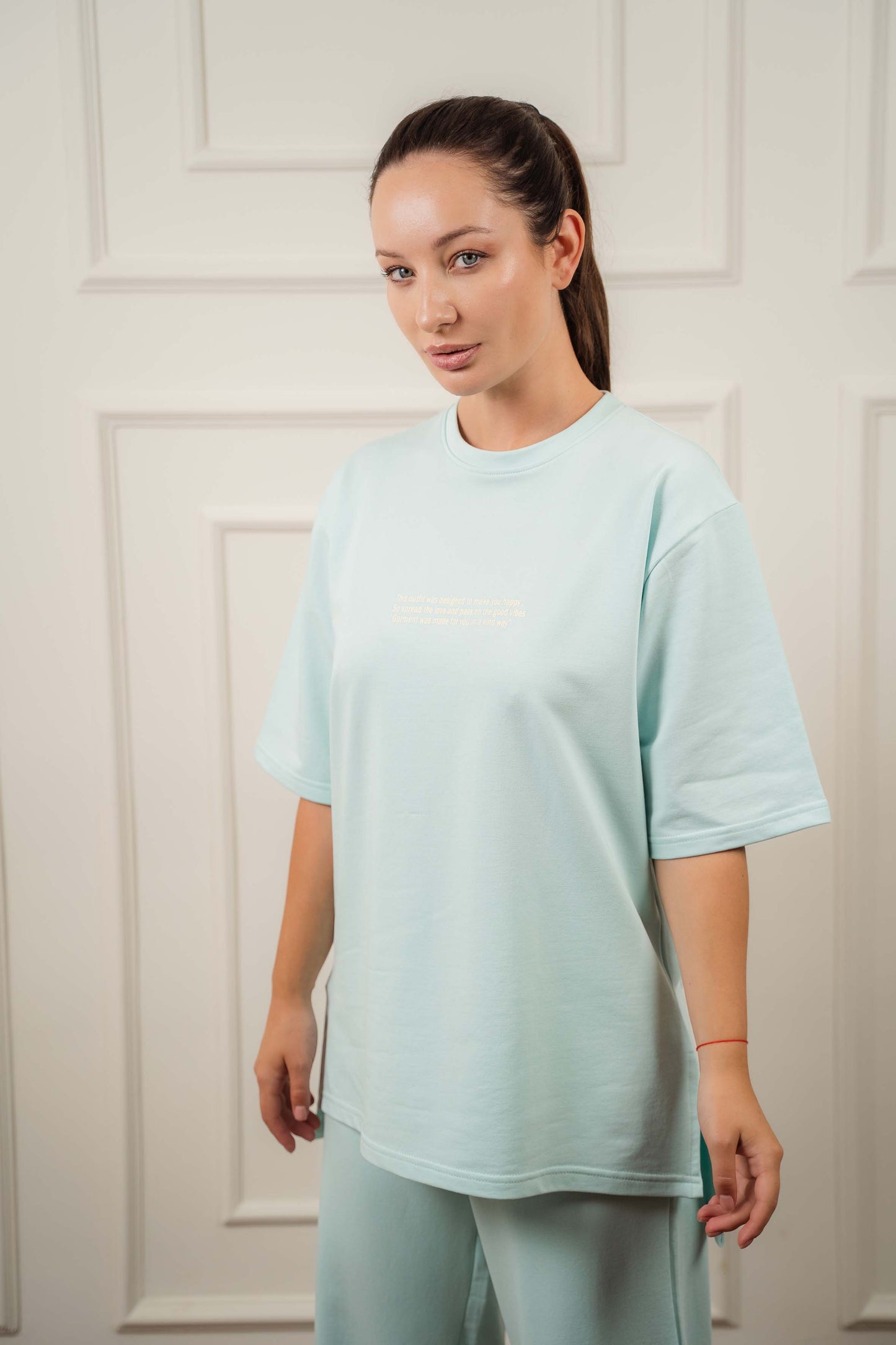 Cotton Everyday Tracksuit In Baby-Blue