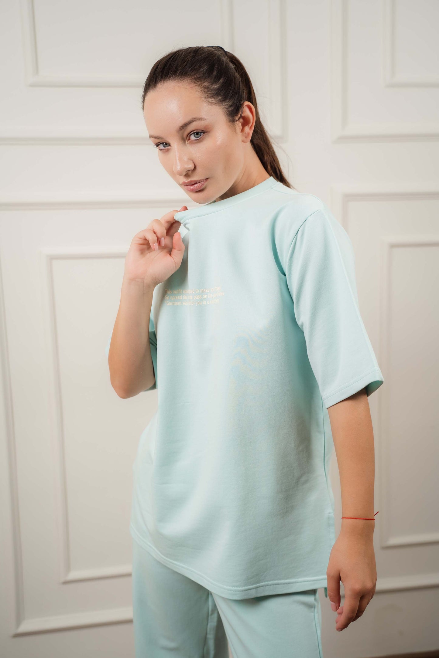 Cotton Everyday Tracksuit In Baby-Blue