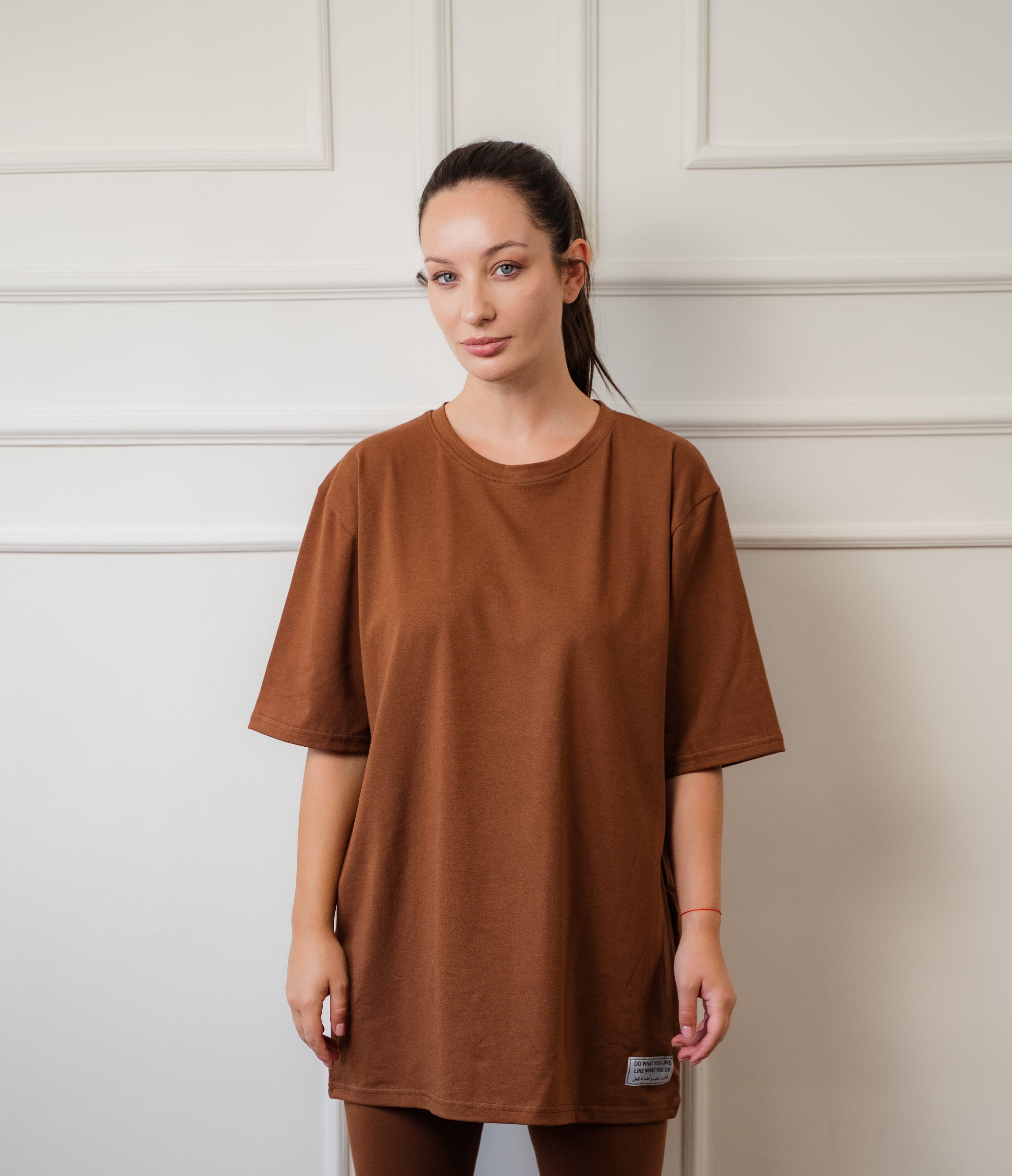 Cotton T-Shirt With Patch | Brown