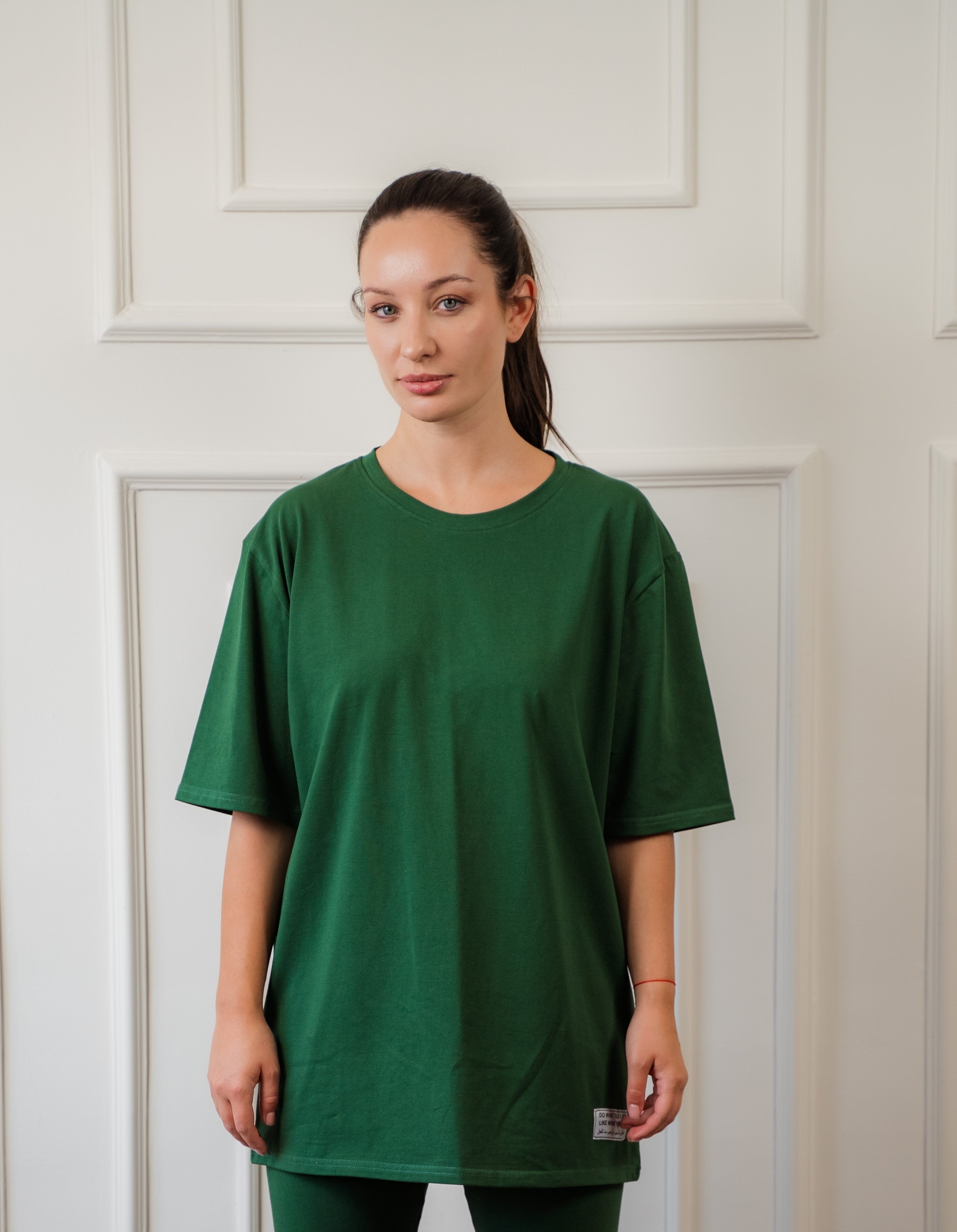 Cotton T-Shirt With Patch In Olive