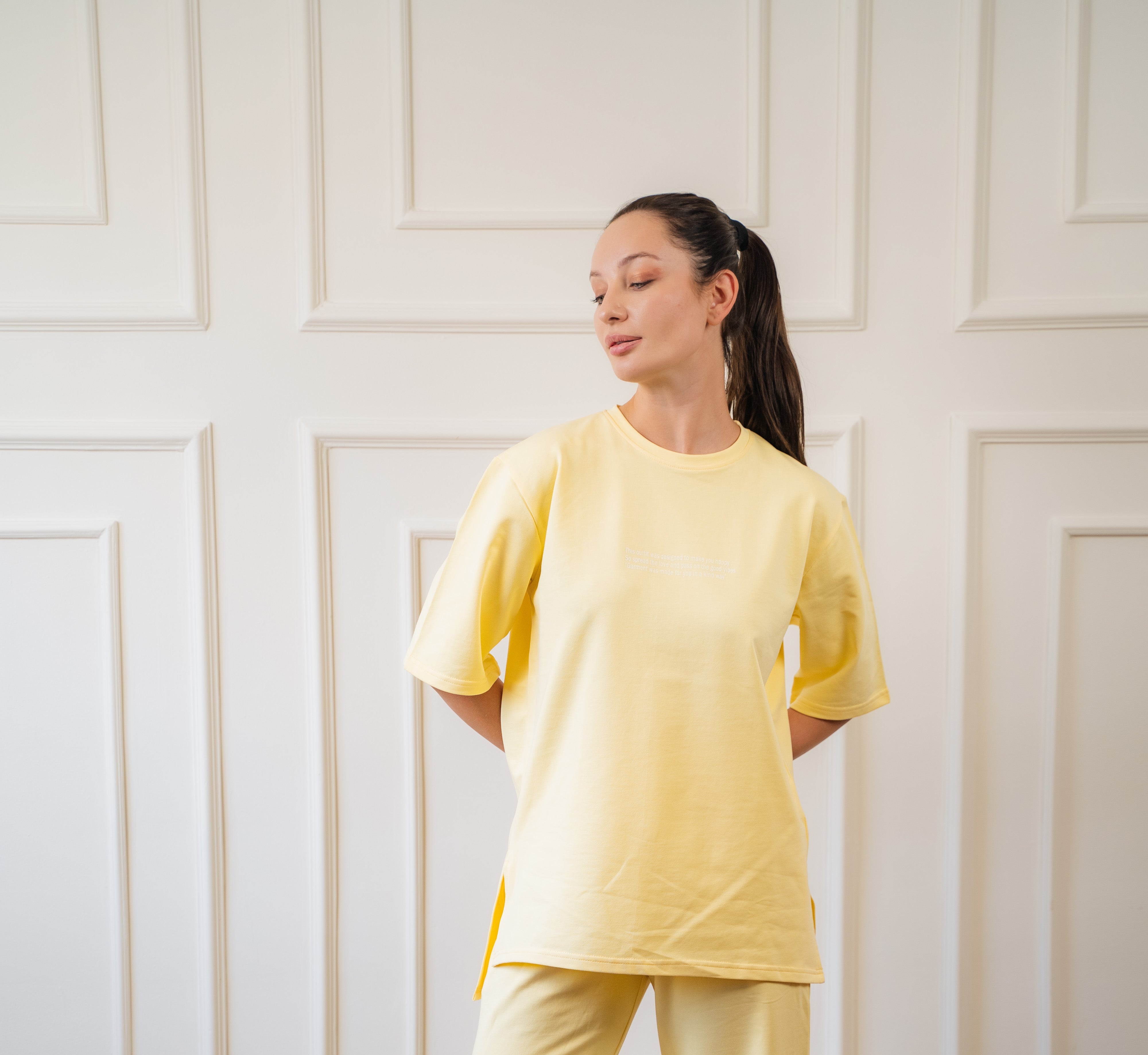 Cotton Everyday T-Shirt In Yellow
