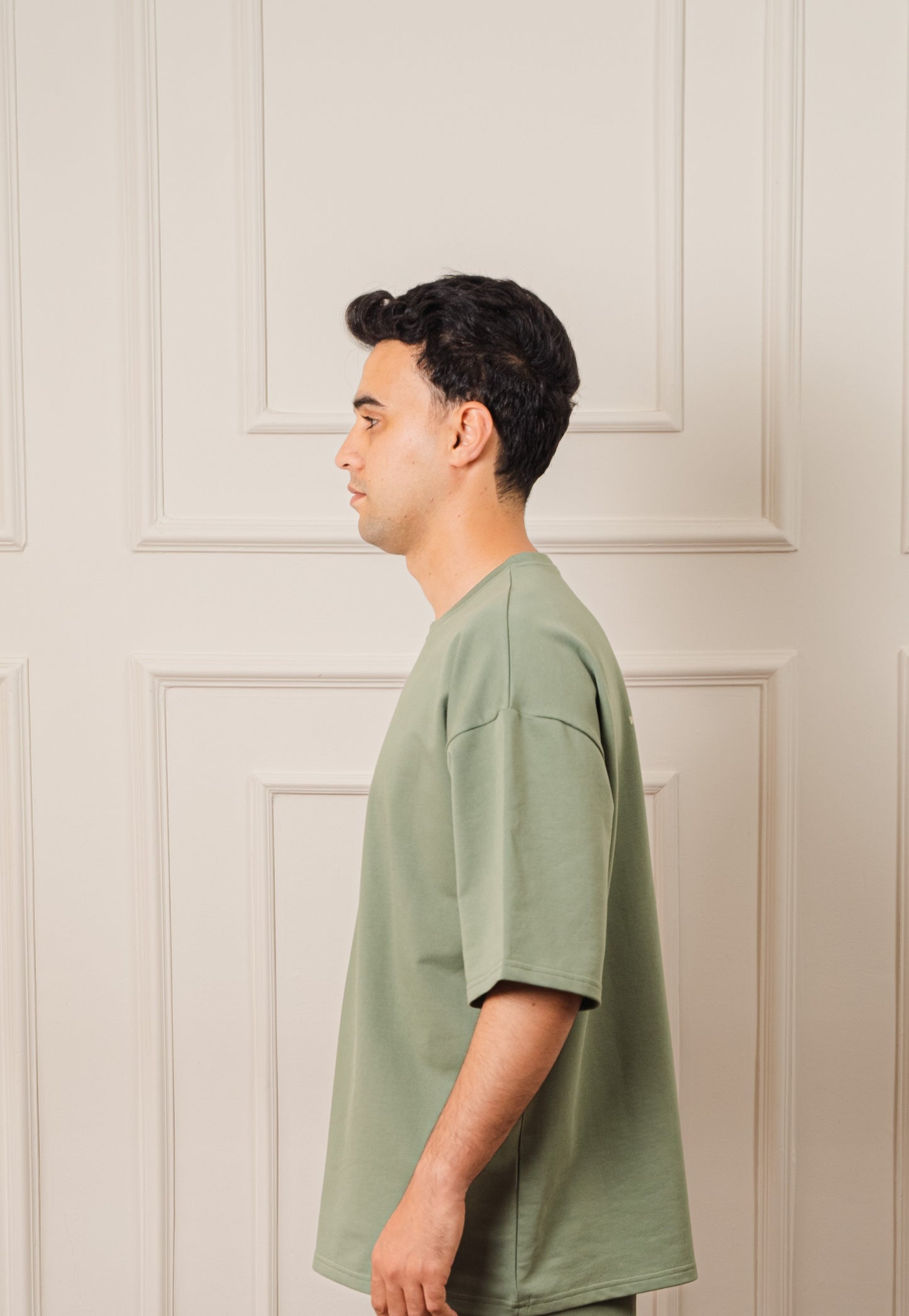 Elastic Printed T-Shirt | Olive