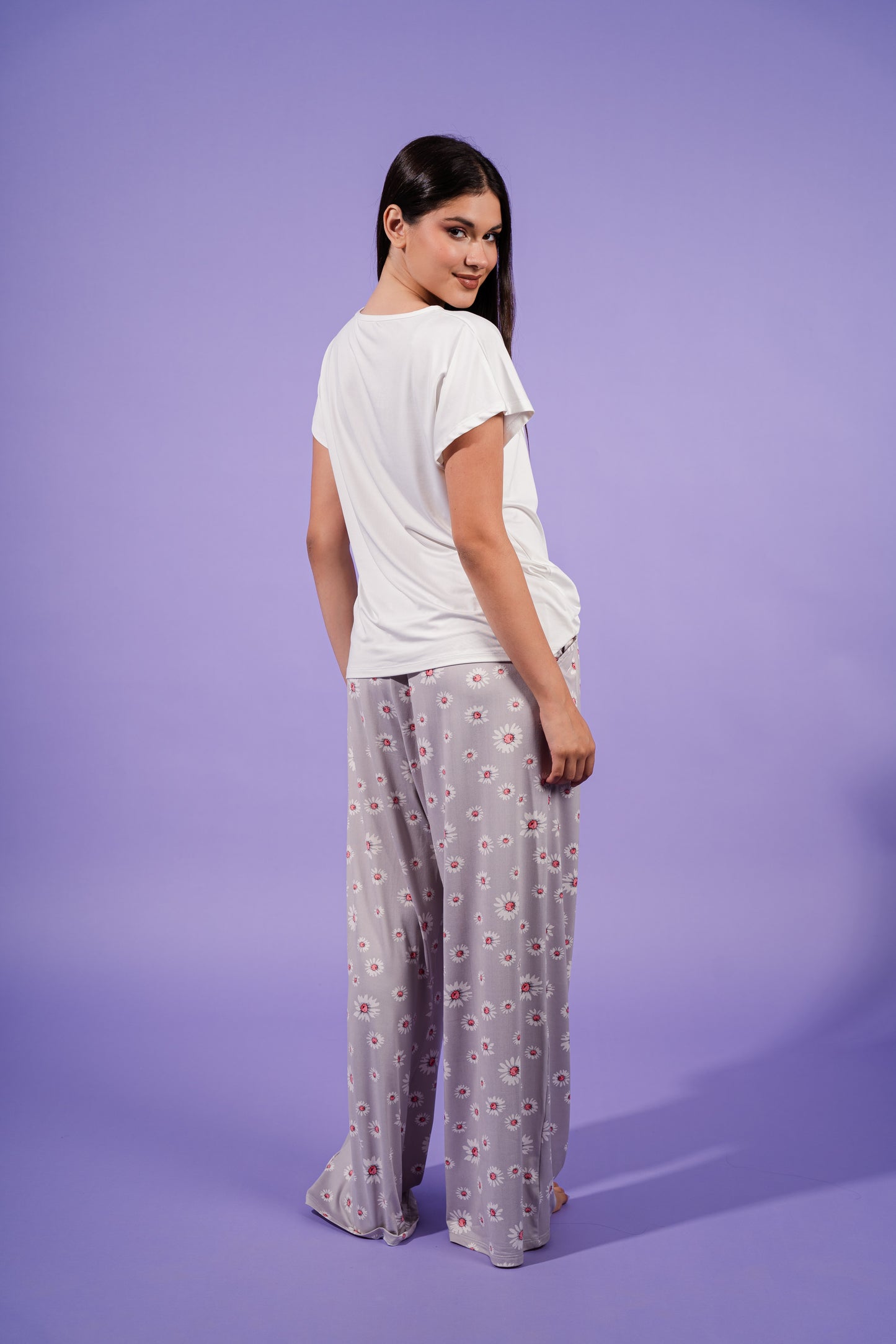Daisy Flower Pajama| Grey