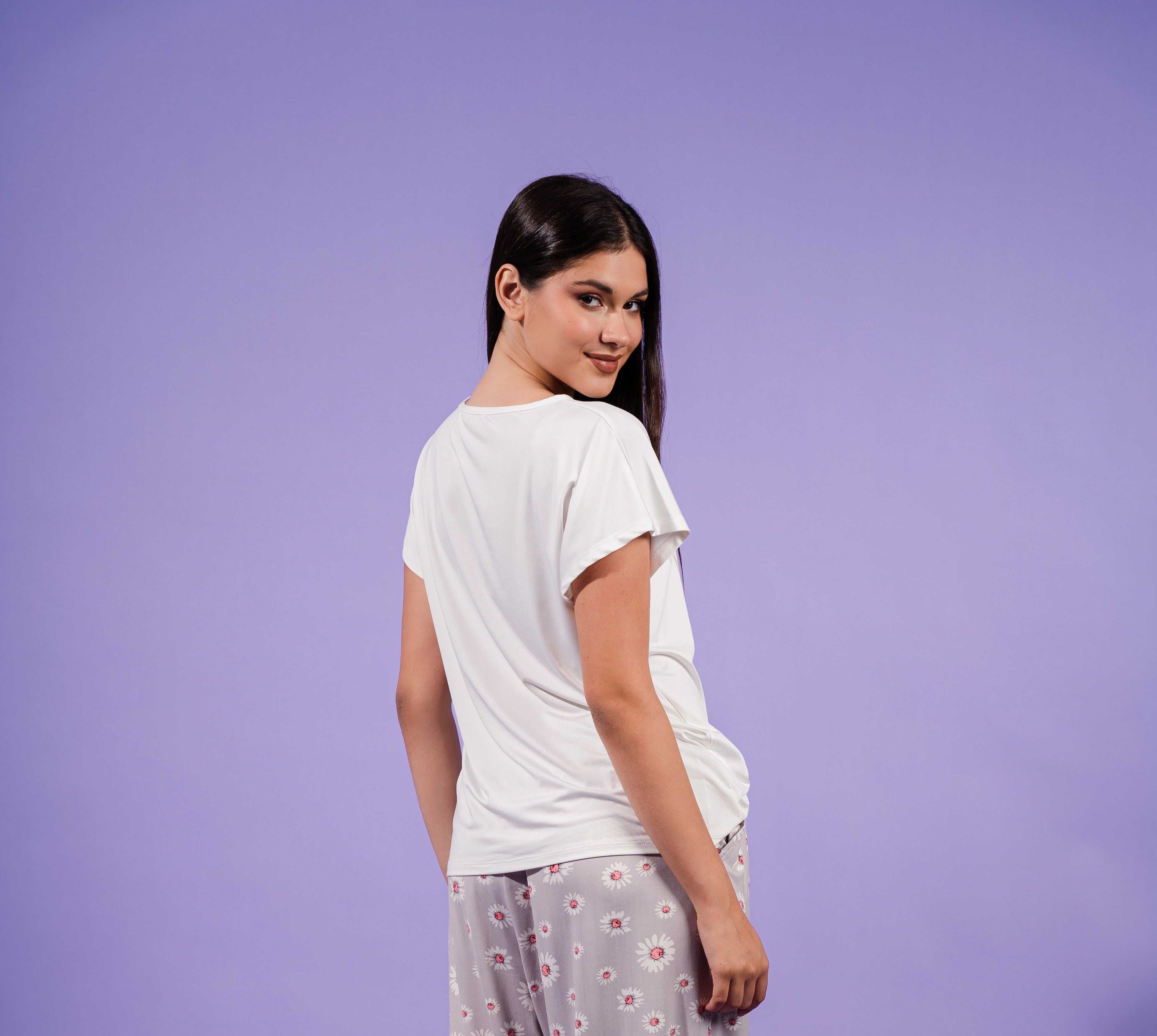 Daisy Flower T-Shirt| Grey