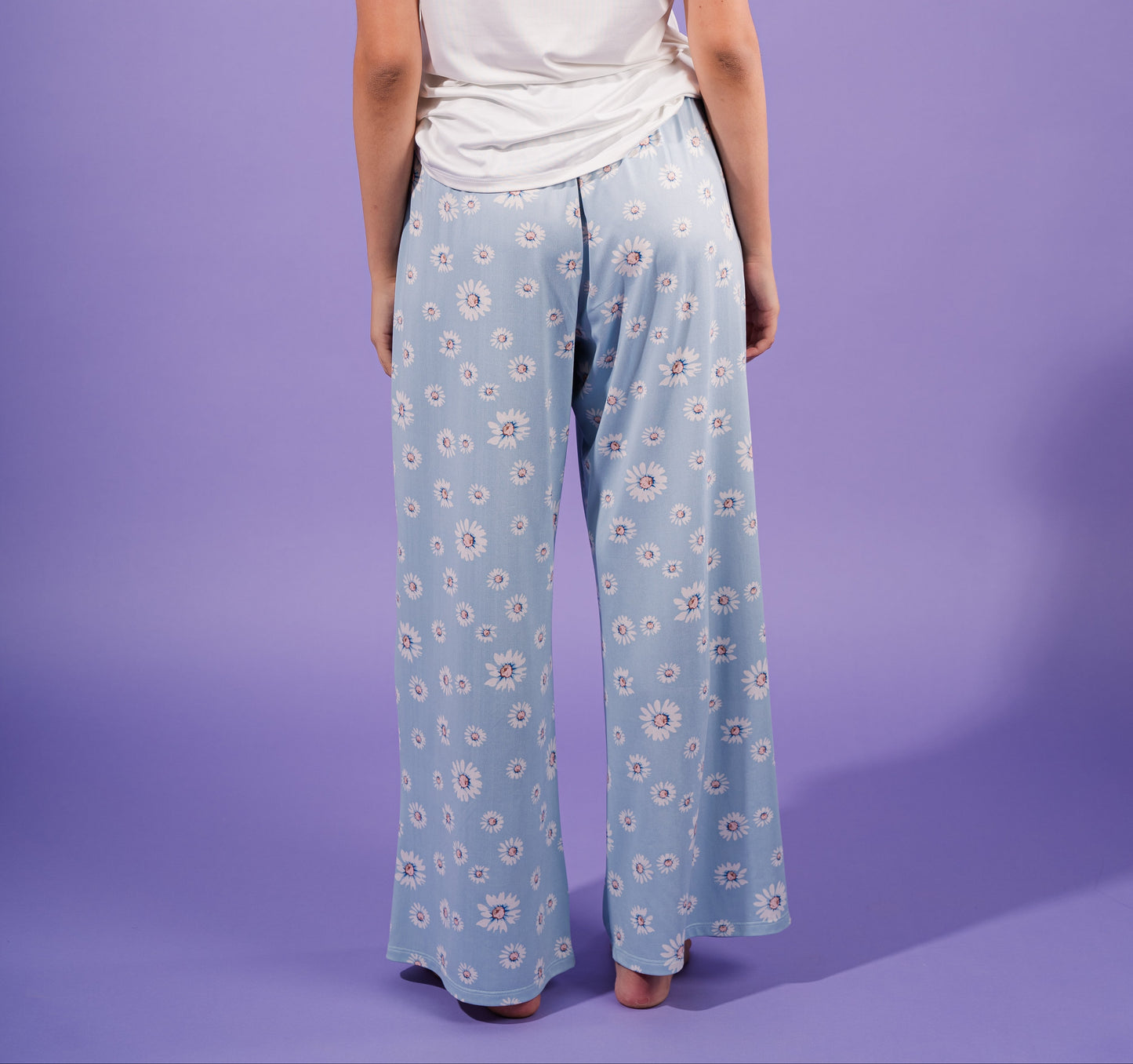 Daisy Flower Pants| Baby Blue