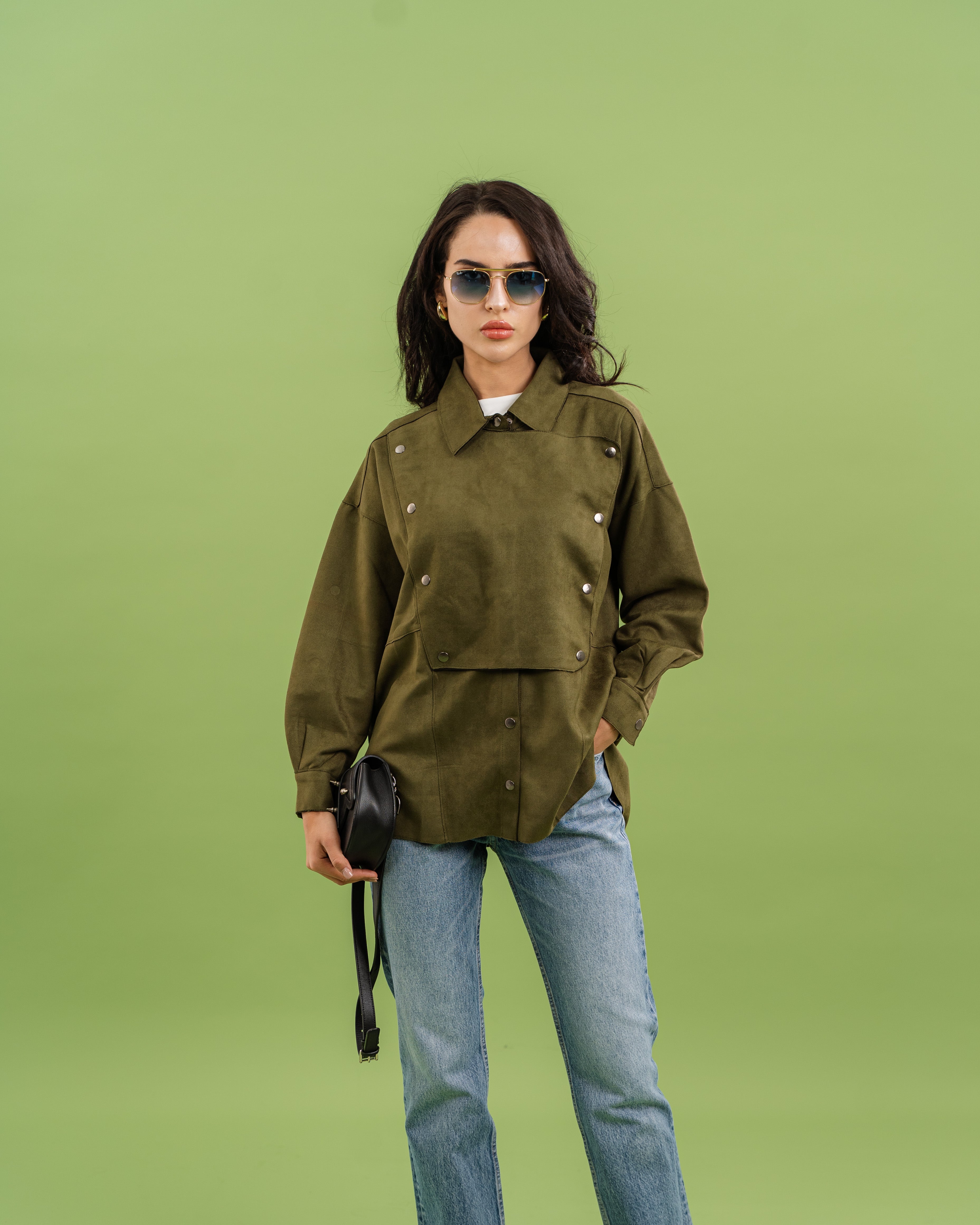 Faux Suede Overshirt