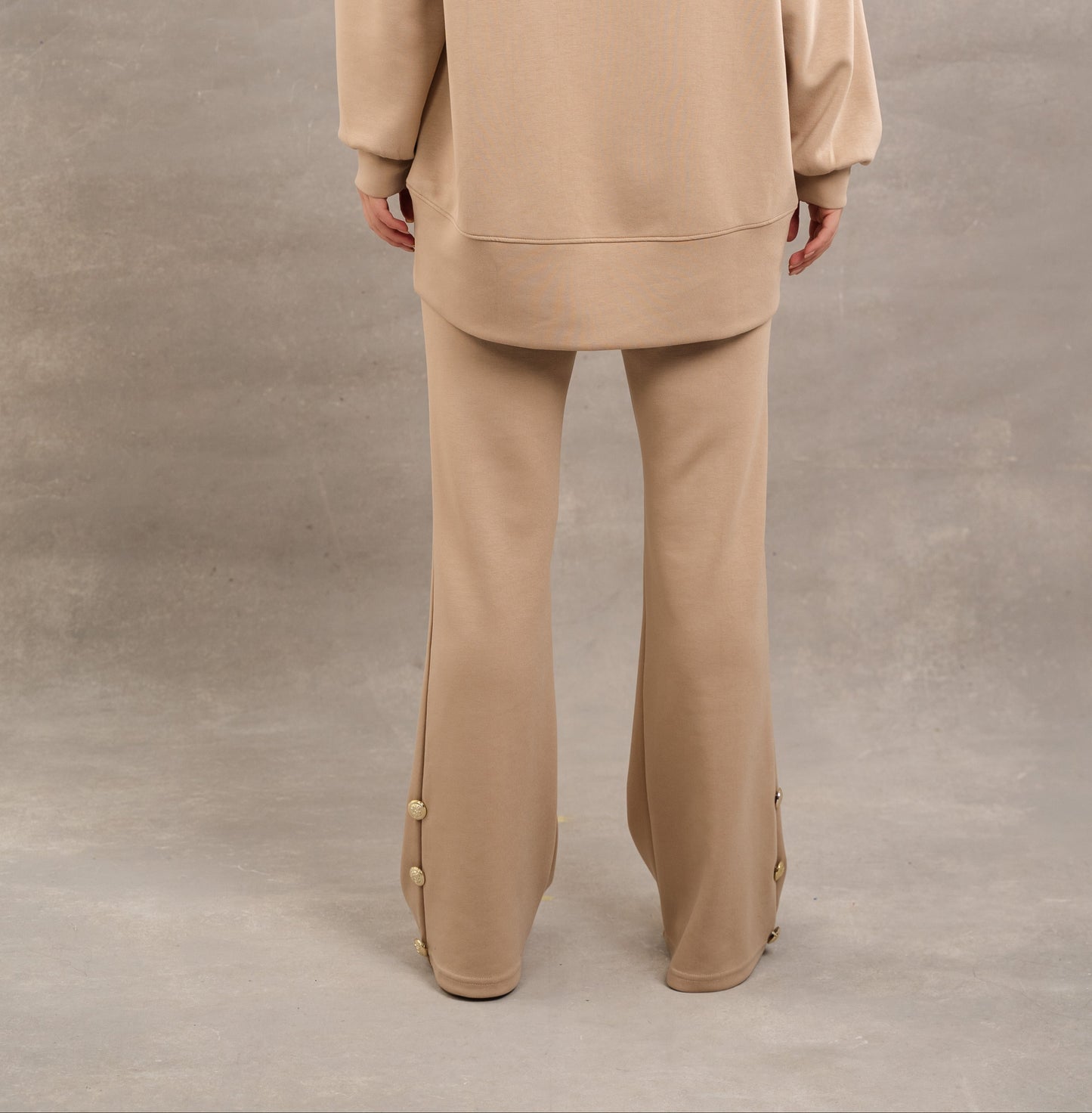 straight Leg Pants In Beige