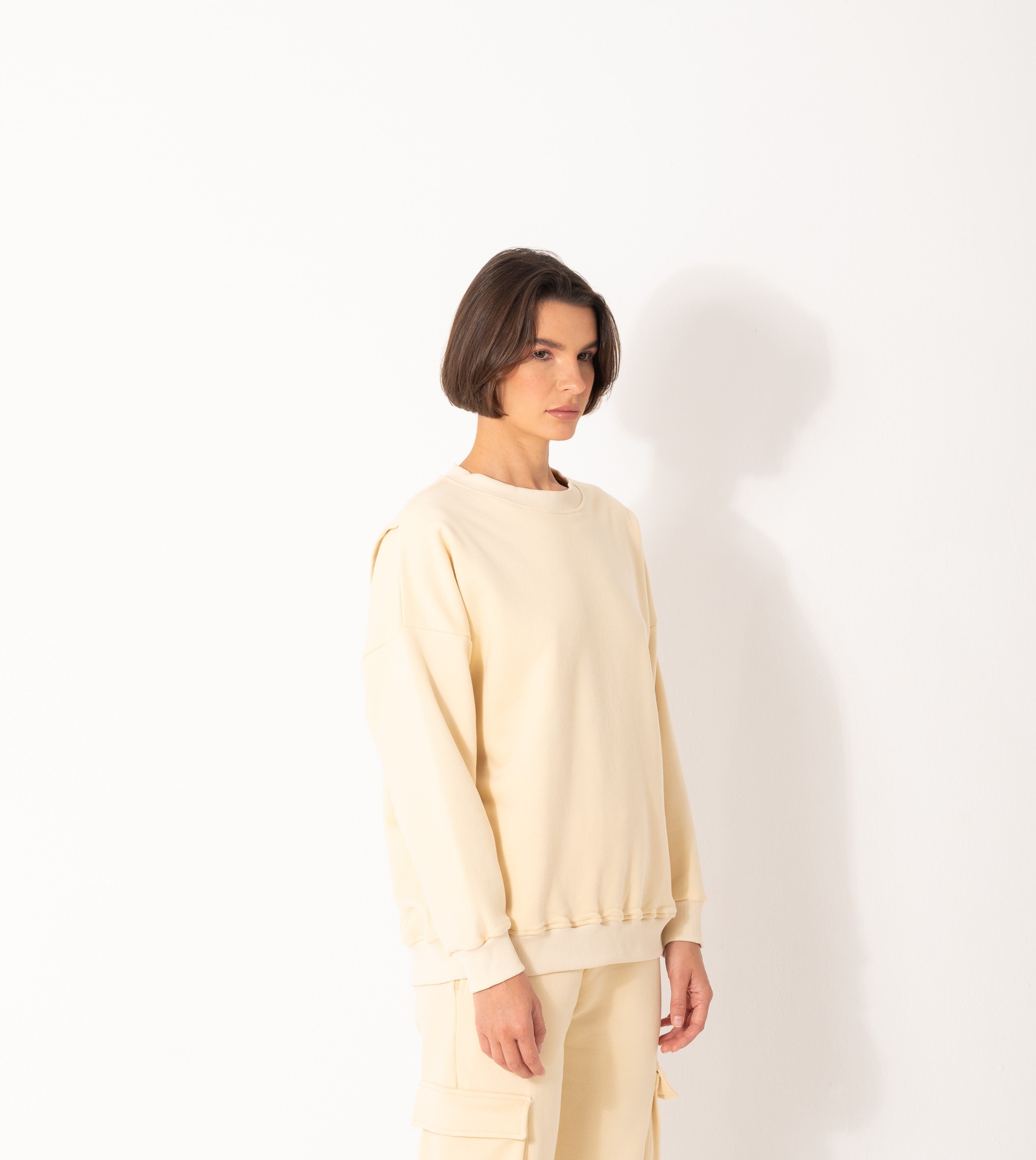 Comfy Sweatshirt In Heavy-Cotton | Beige