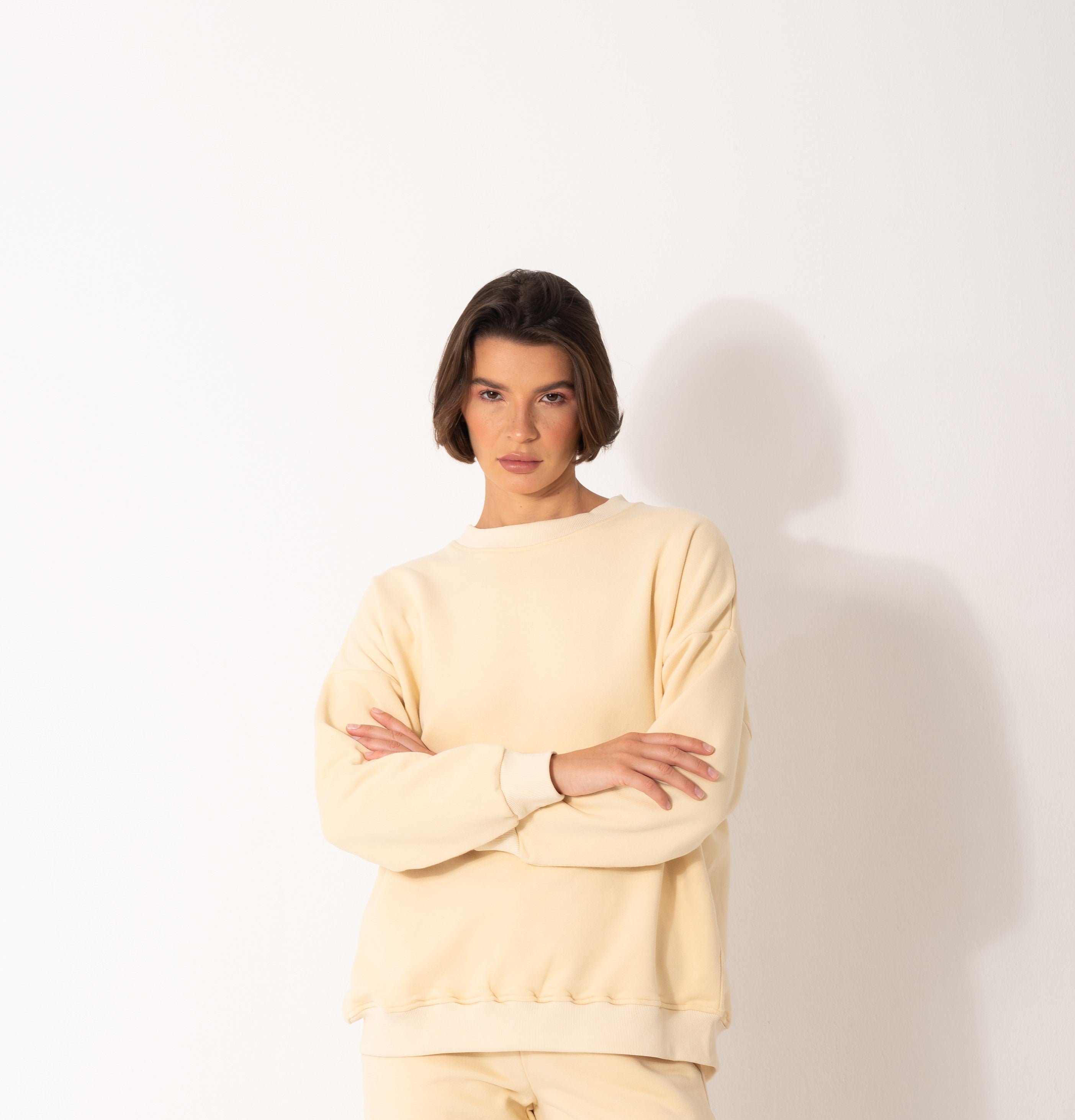 Comfy Sweatshirt In Heavy-Cotton | Beige