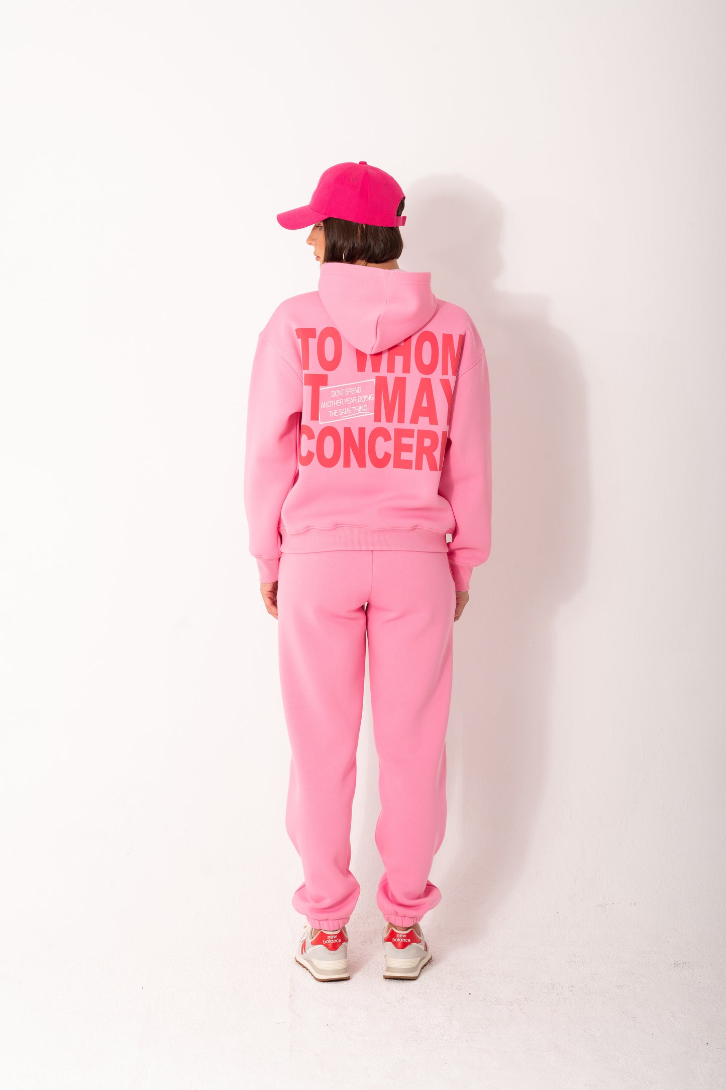 Concern Printed Melton Set In Pink