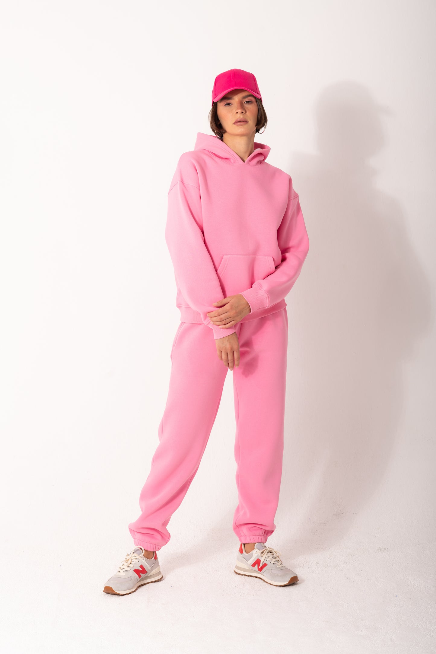 Concern Printed Melton Set In Pink