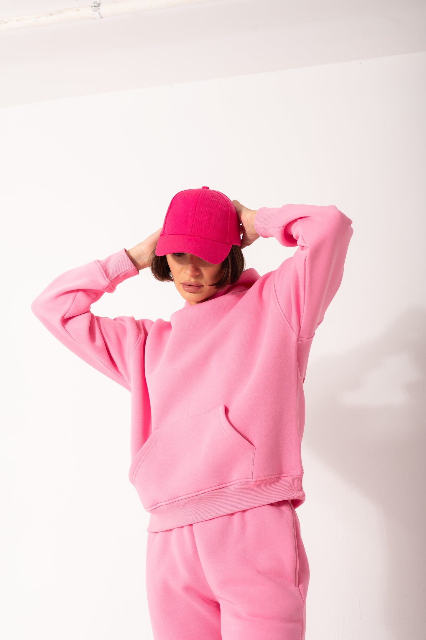 Concern Printed Melton Set In Pink