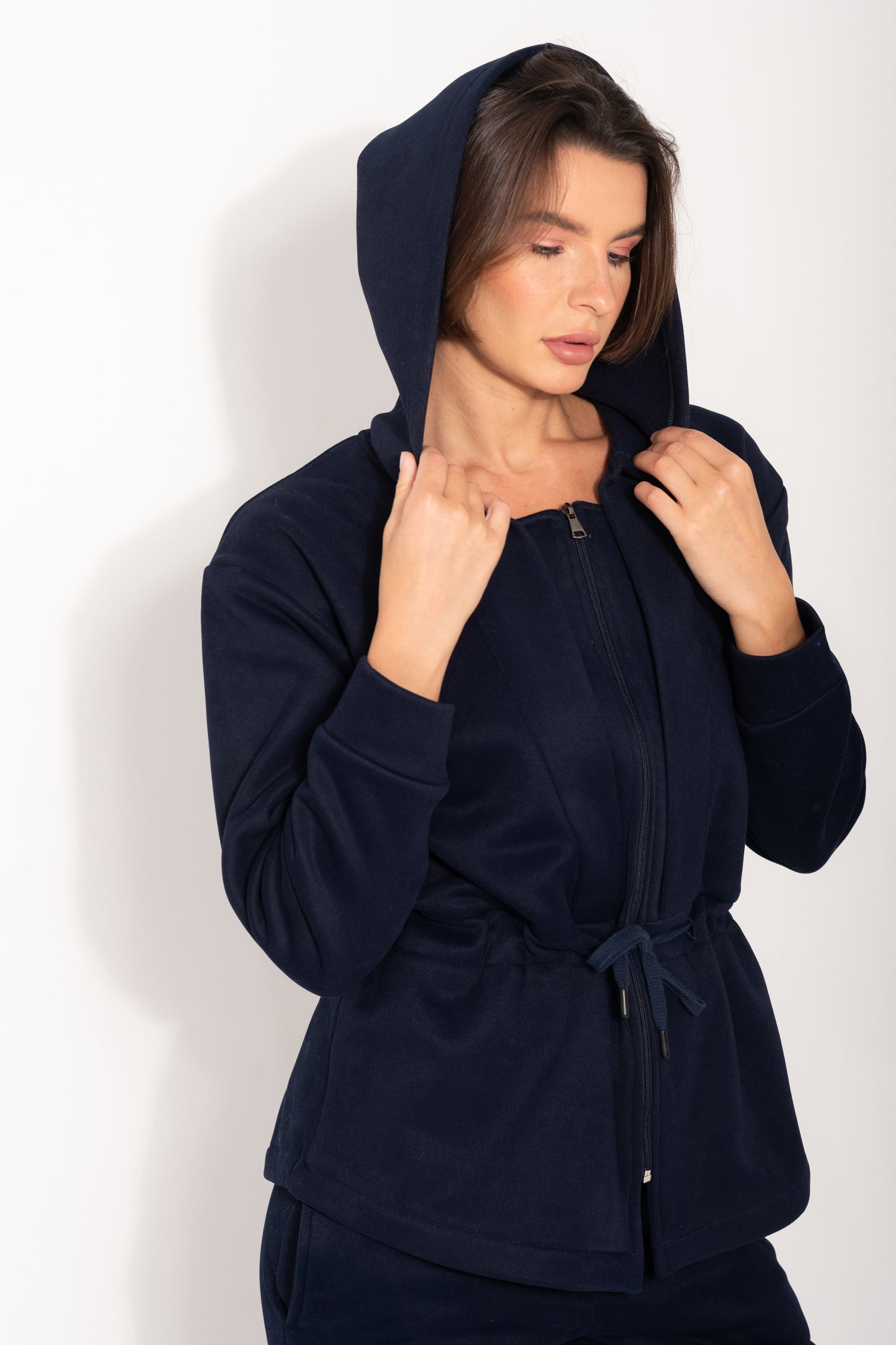 Cinched Waist Set In Navy