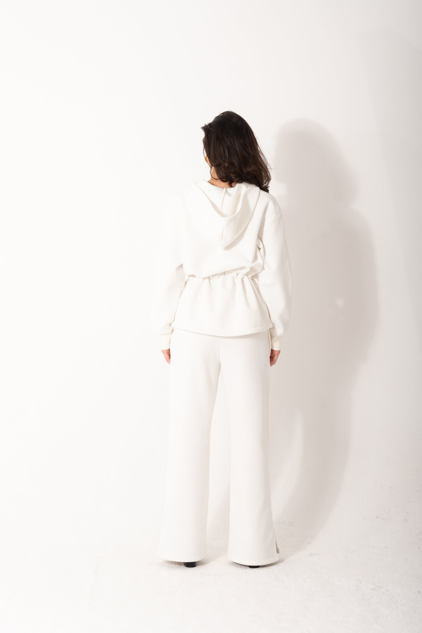 Cinched Waist Set In White