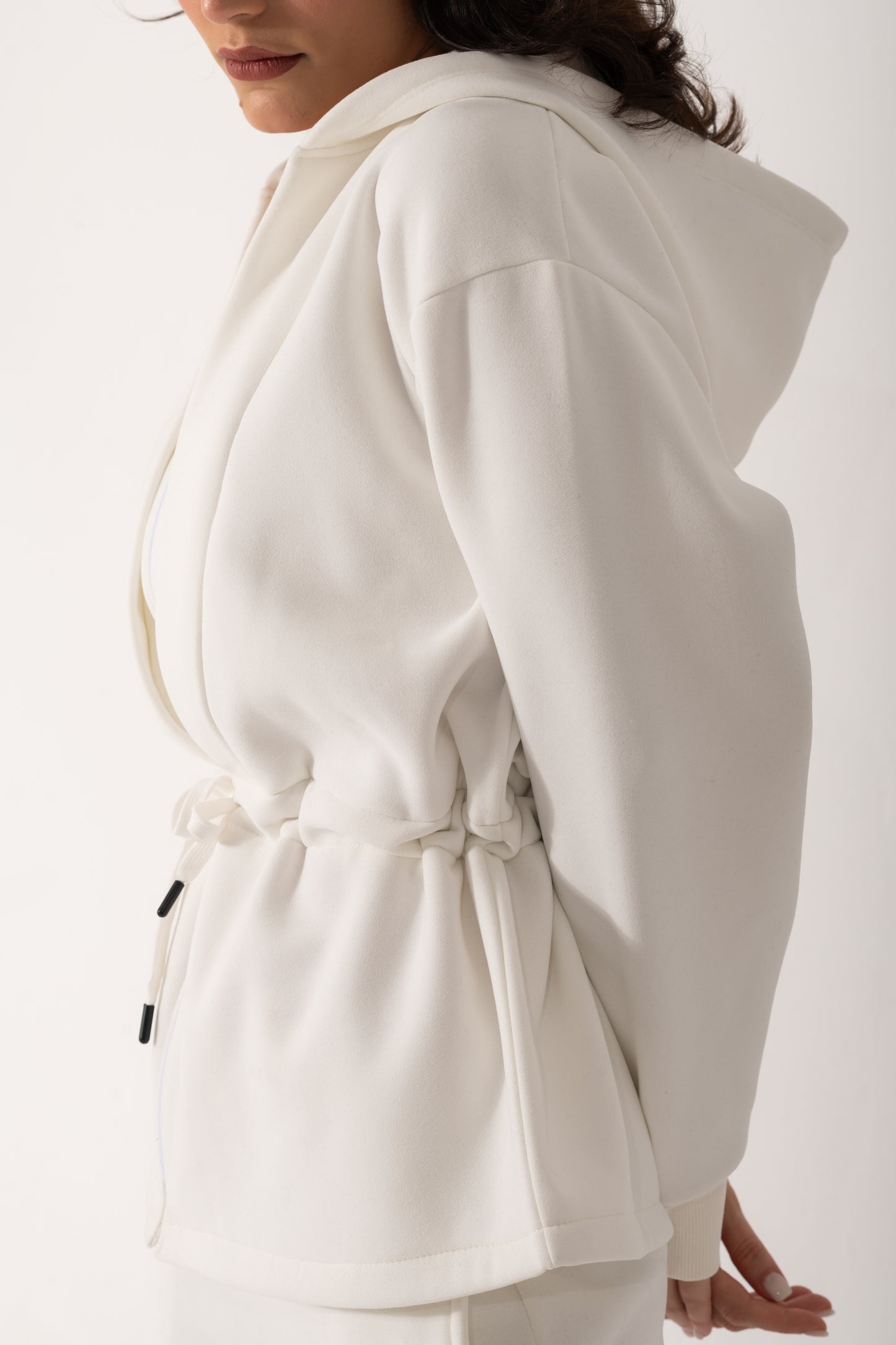 Cinched Waist Set In White