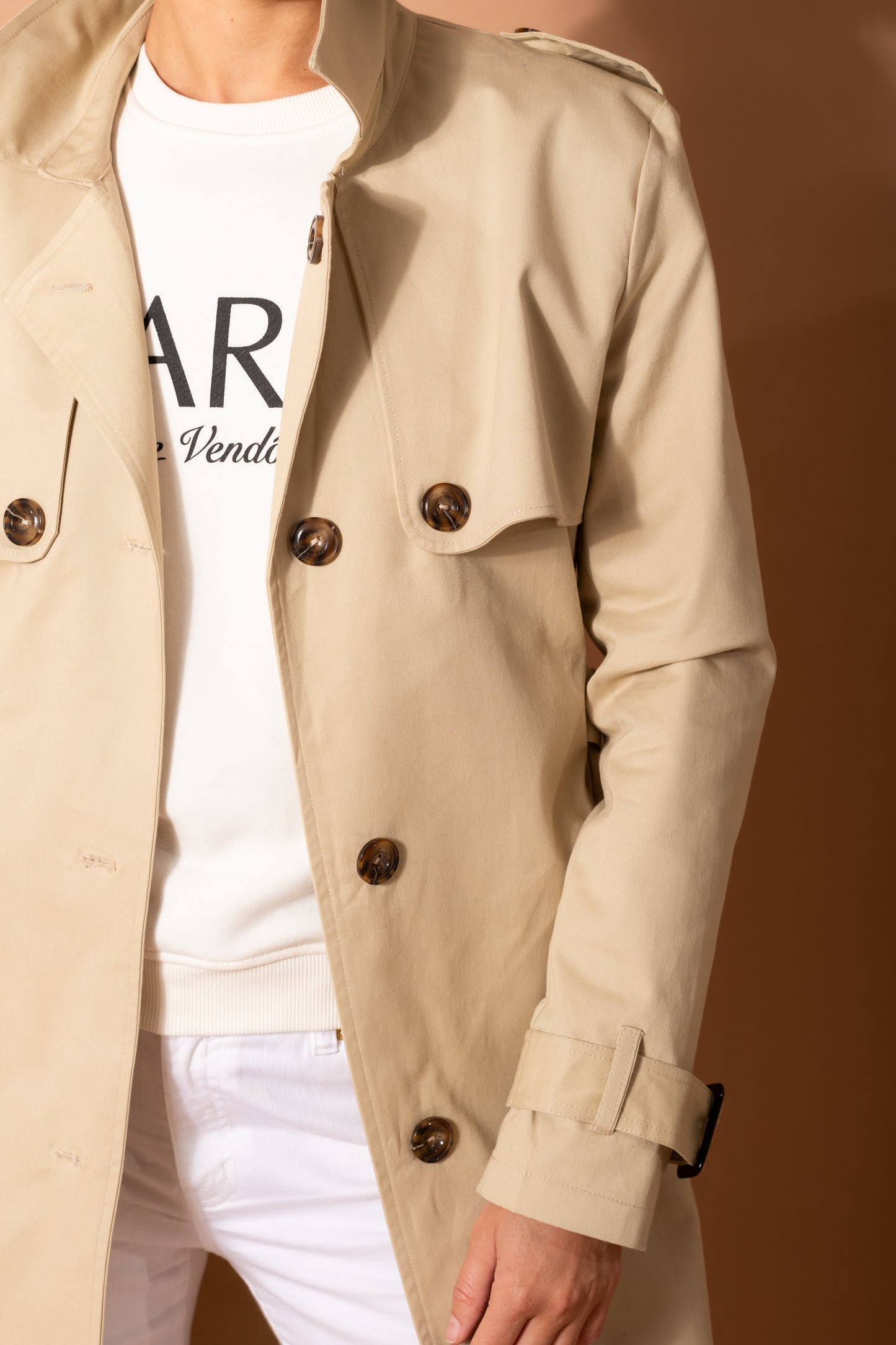 Longline Belted Trench Coat