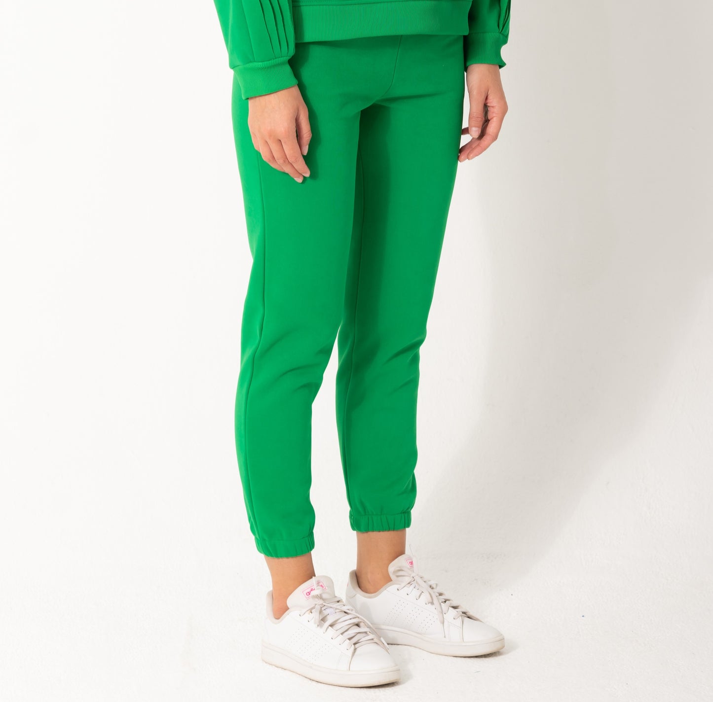 Elastic Sweatpants In Green
