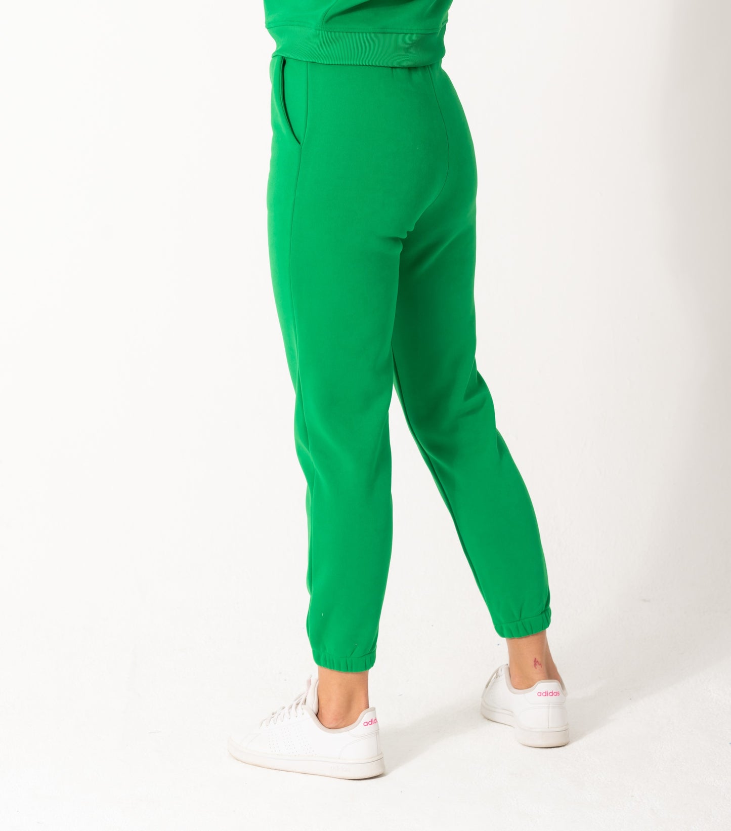 Elastic Sweatpants In Green