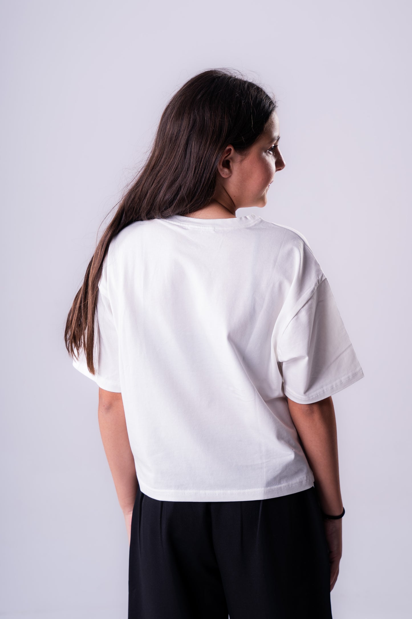 Girls Flowers Shirt |White