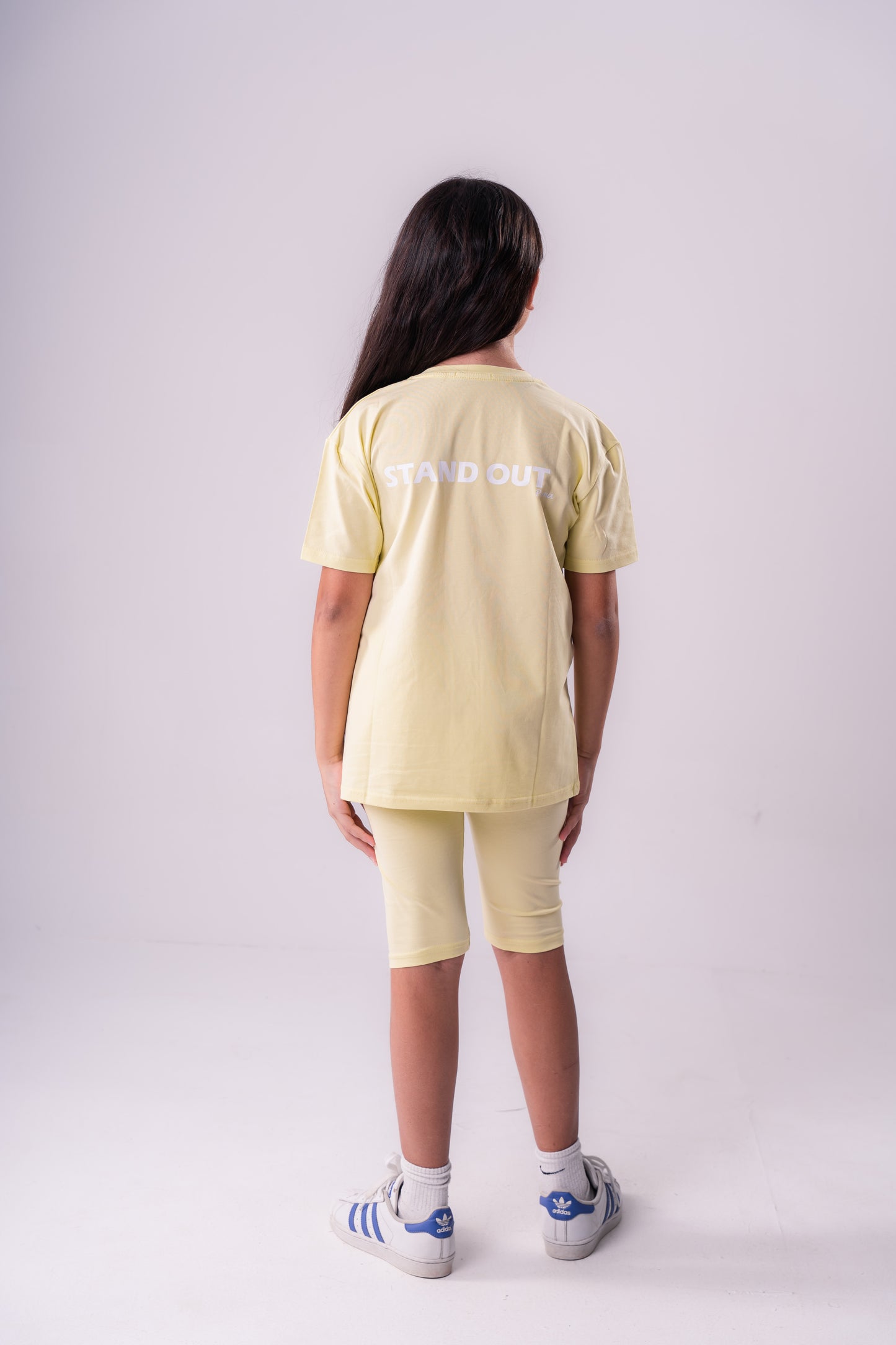 Biker Shorts Set In Yellow