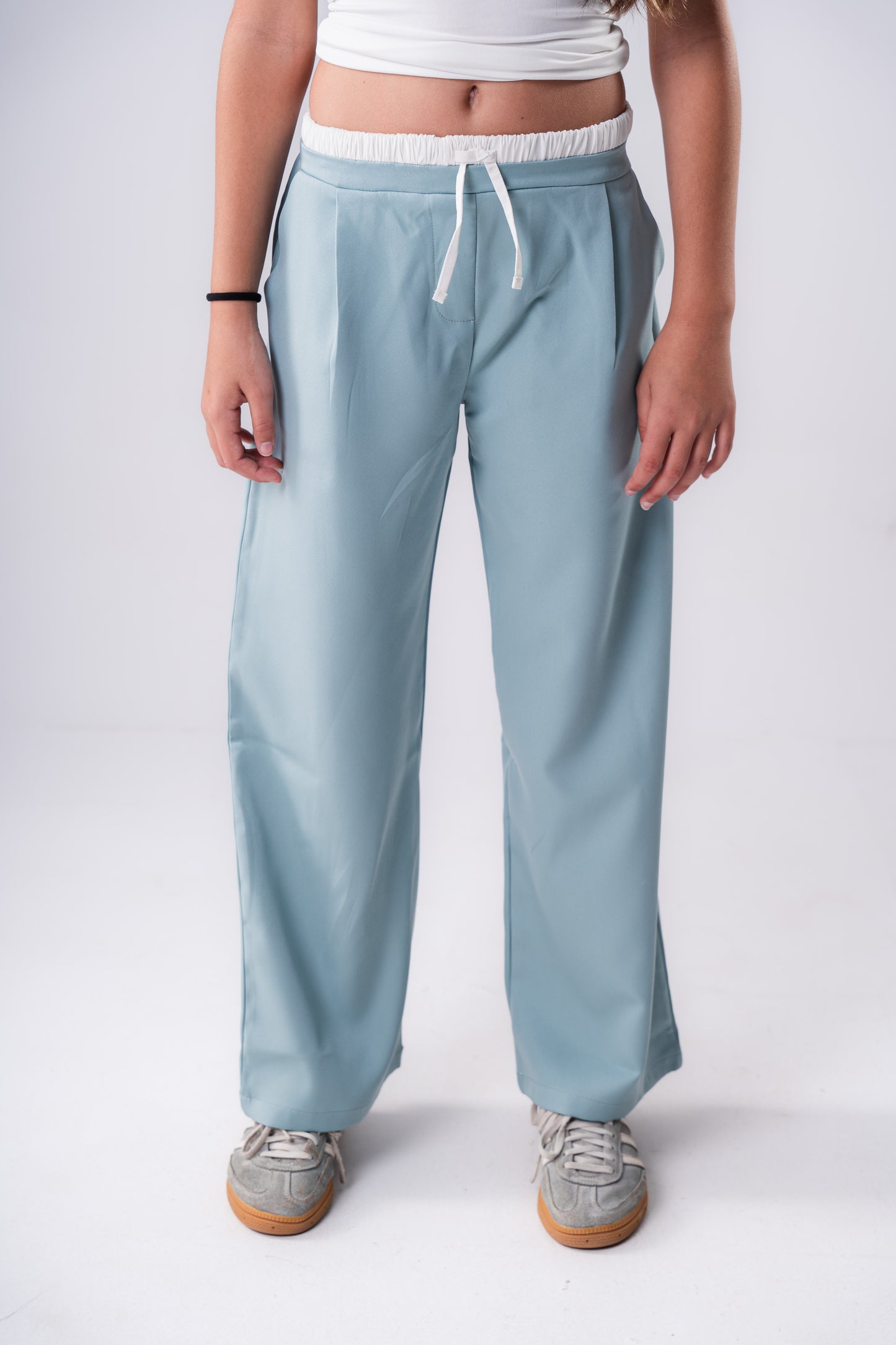 Girls Boxer Pants In Mint Green