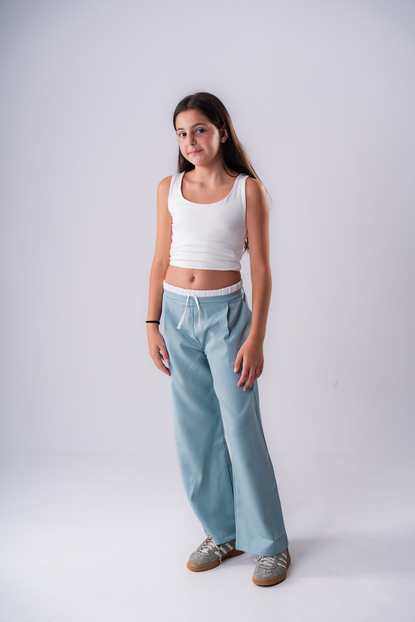 Girls Boxer Pants In Mint Green