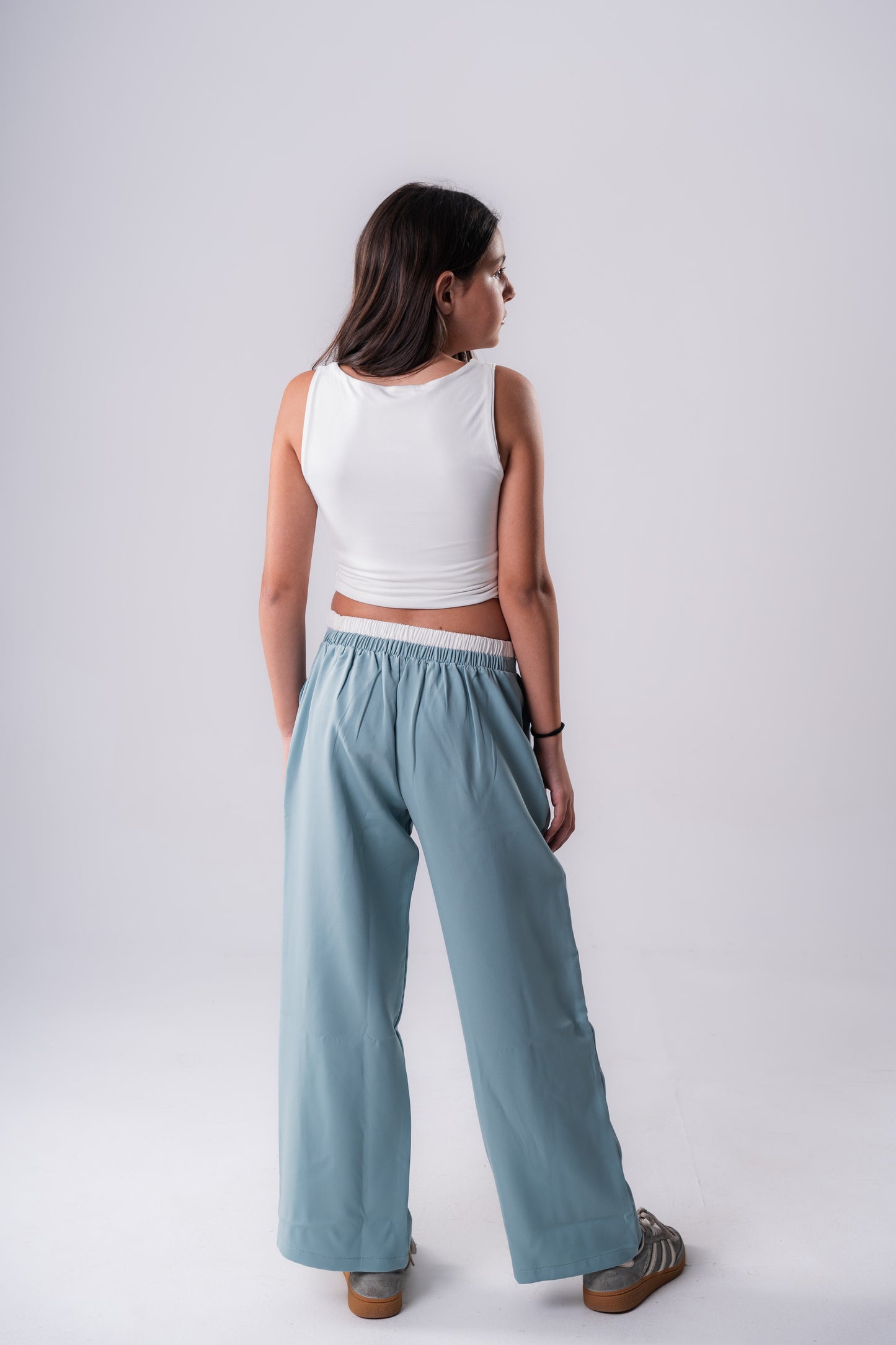 Girls Boxer Pants In Mint Green