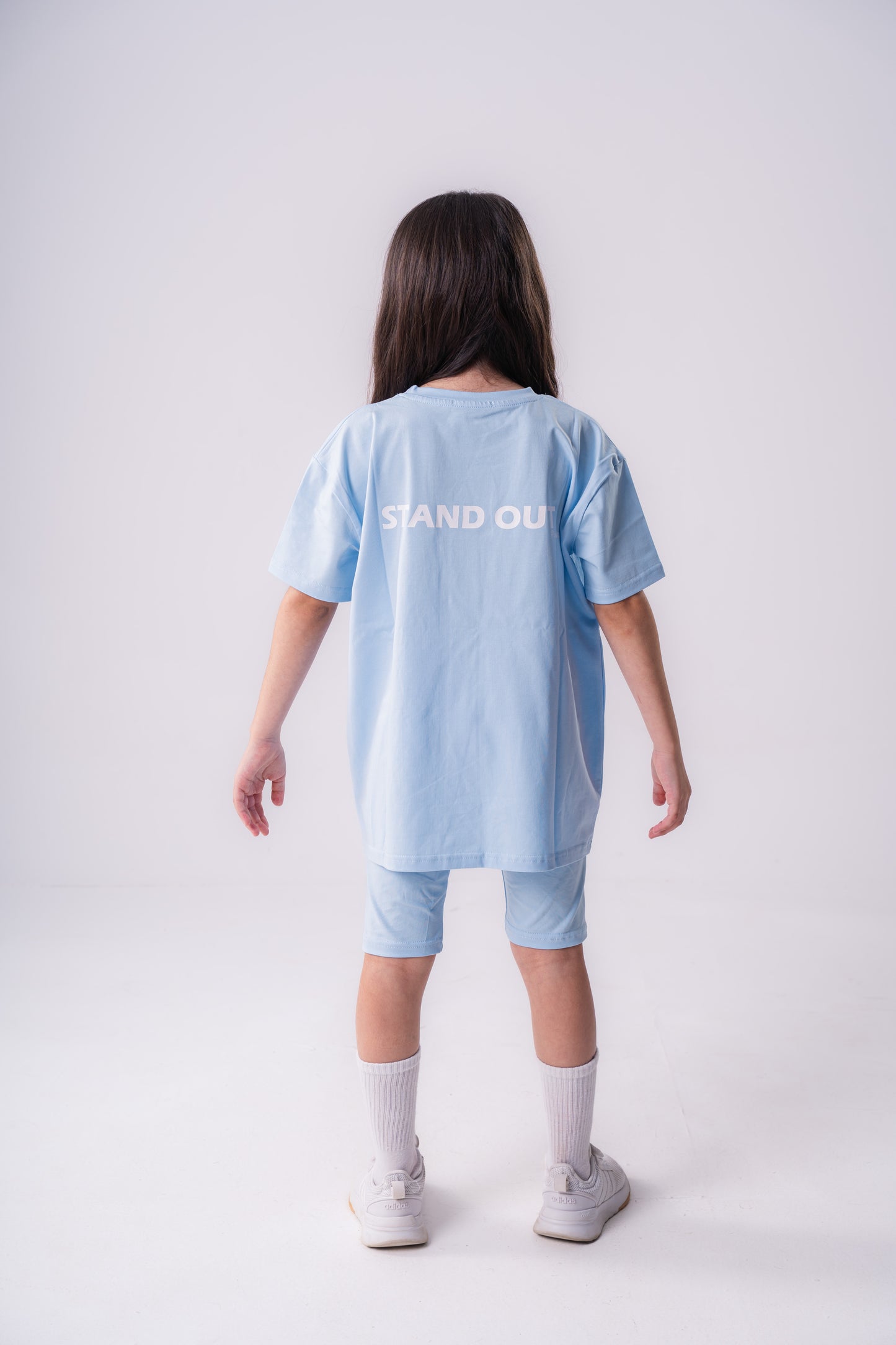 Biker Shorts Set In Baby Blue